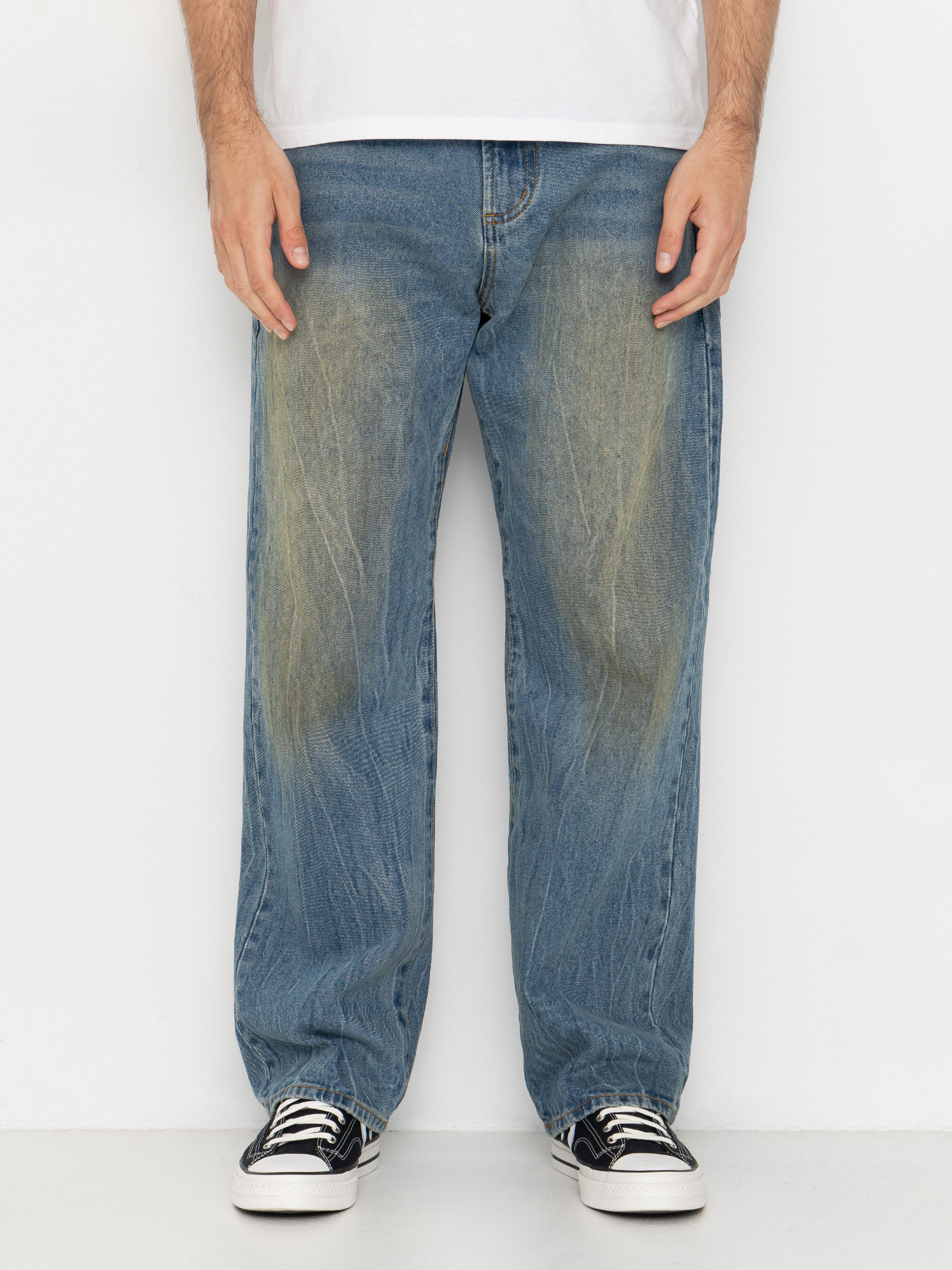 Nohavice OBEY Nelson Straight Denim (garage wash indigo)