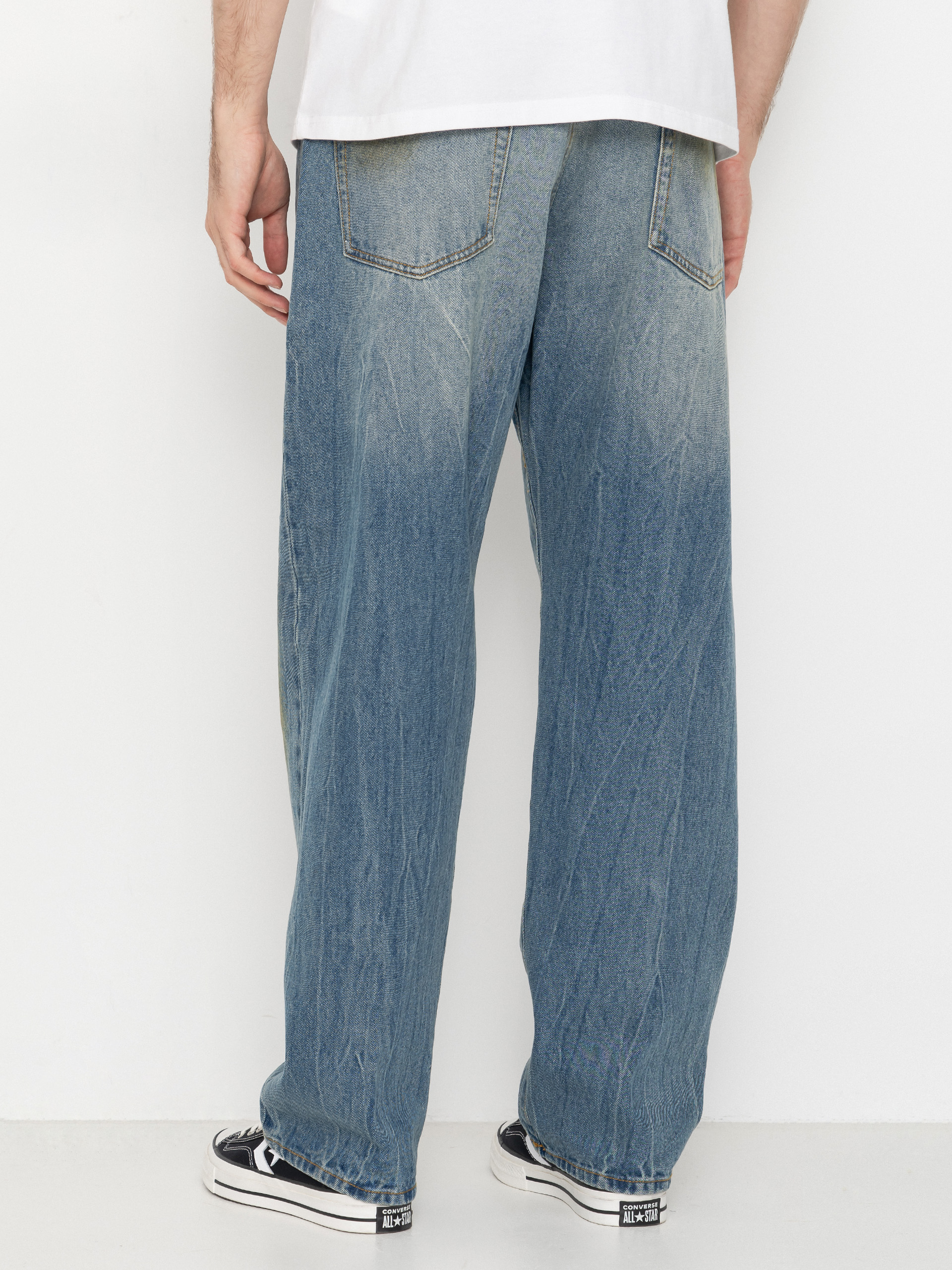 Nohavice OBEY Nelson Straight Denim (garage wash indigo)