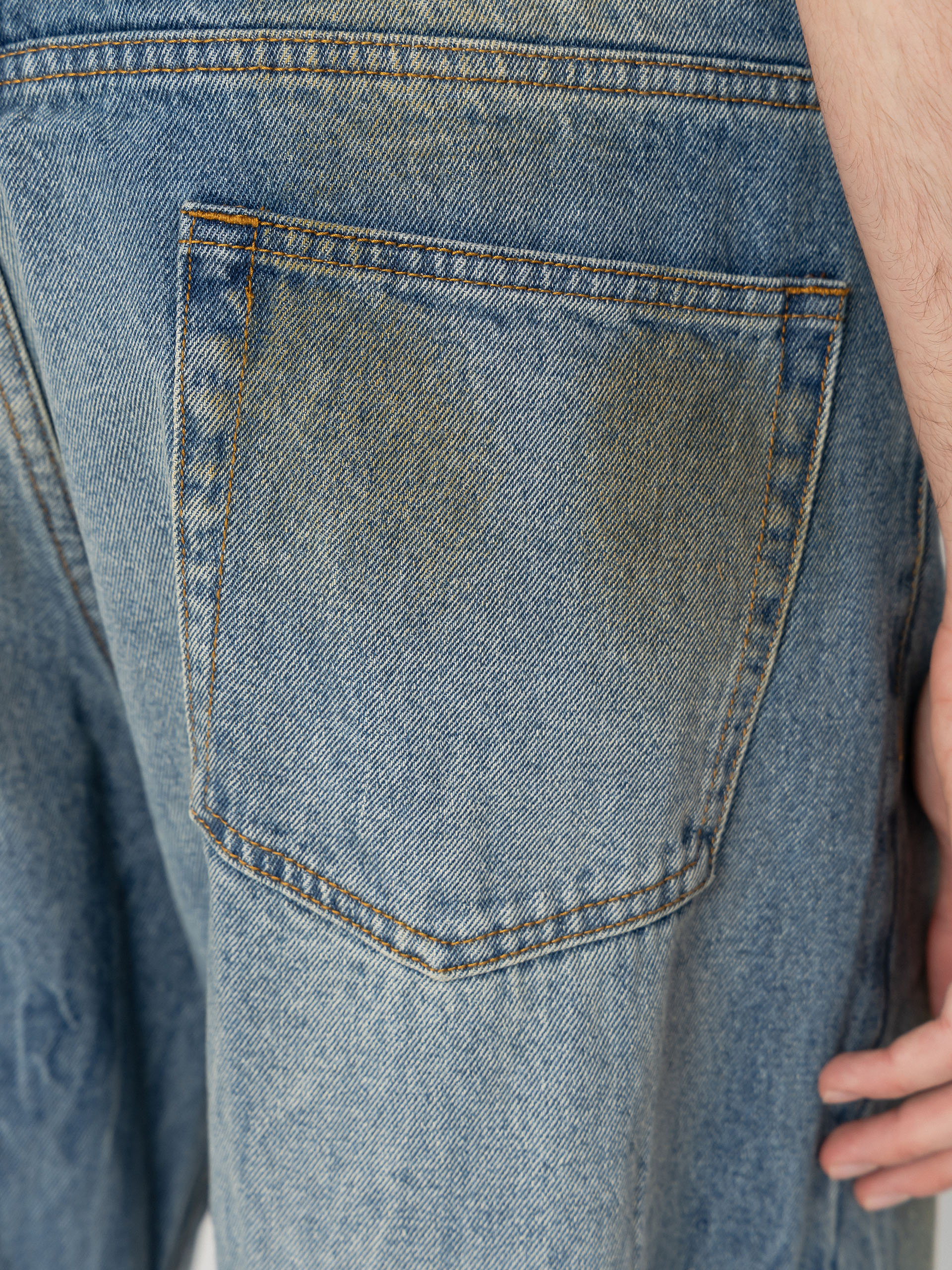 Nohavice OBEY Nelson Straight Denim (garage wash indigo)
