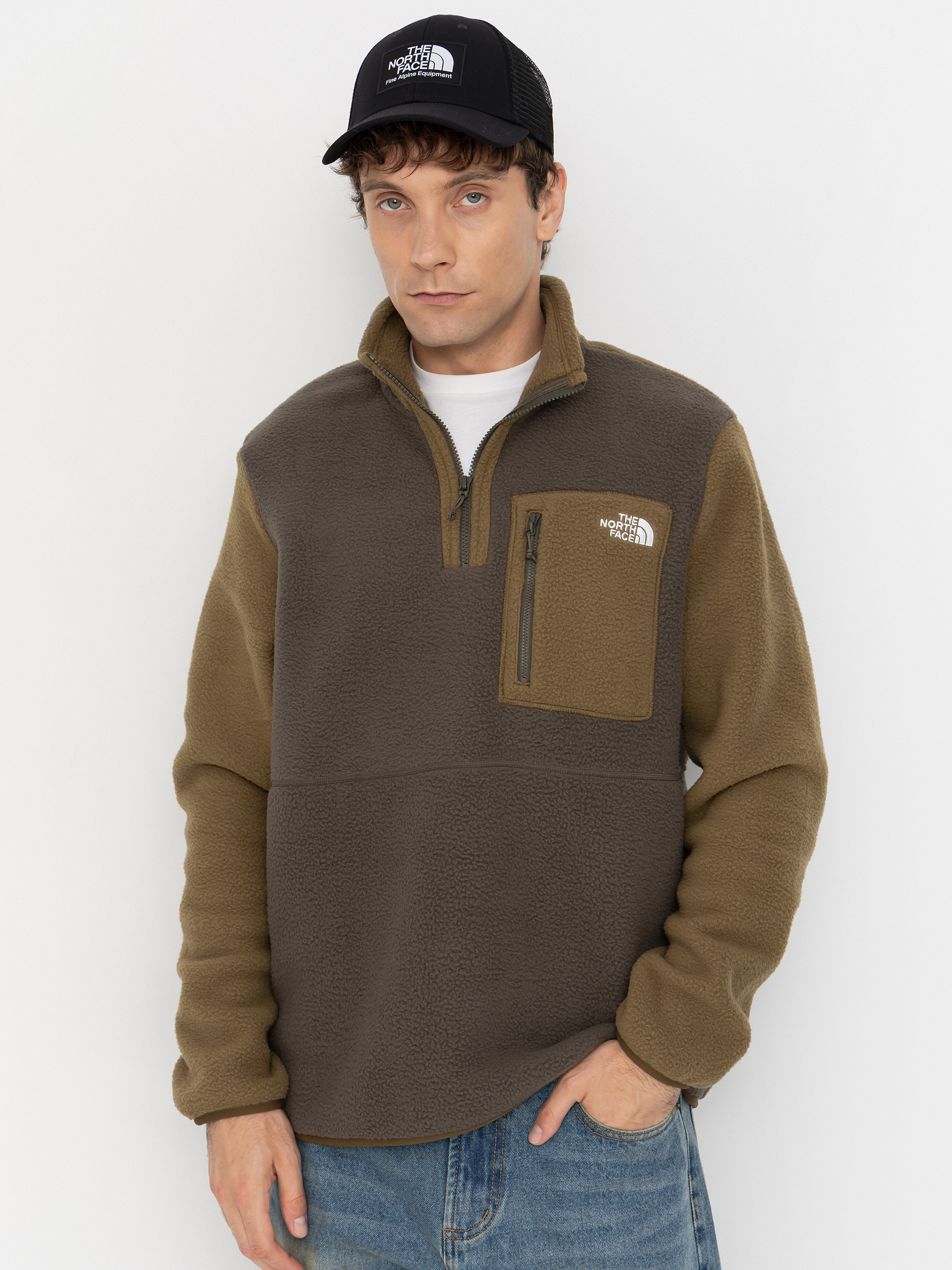 Flísová mikina The North Face Yumiori 1/4 Zip (new taupe green/caraway)