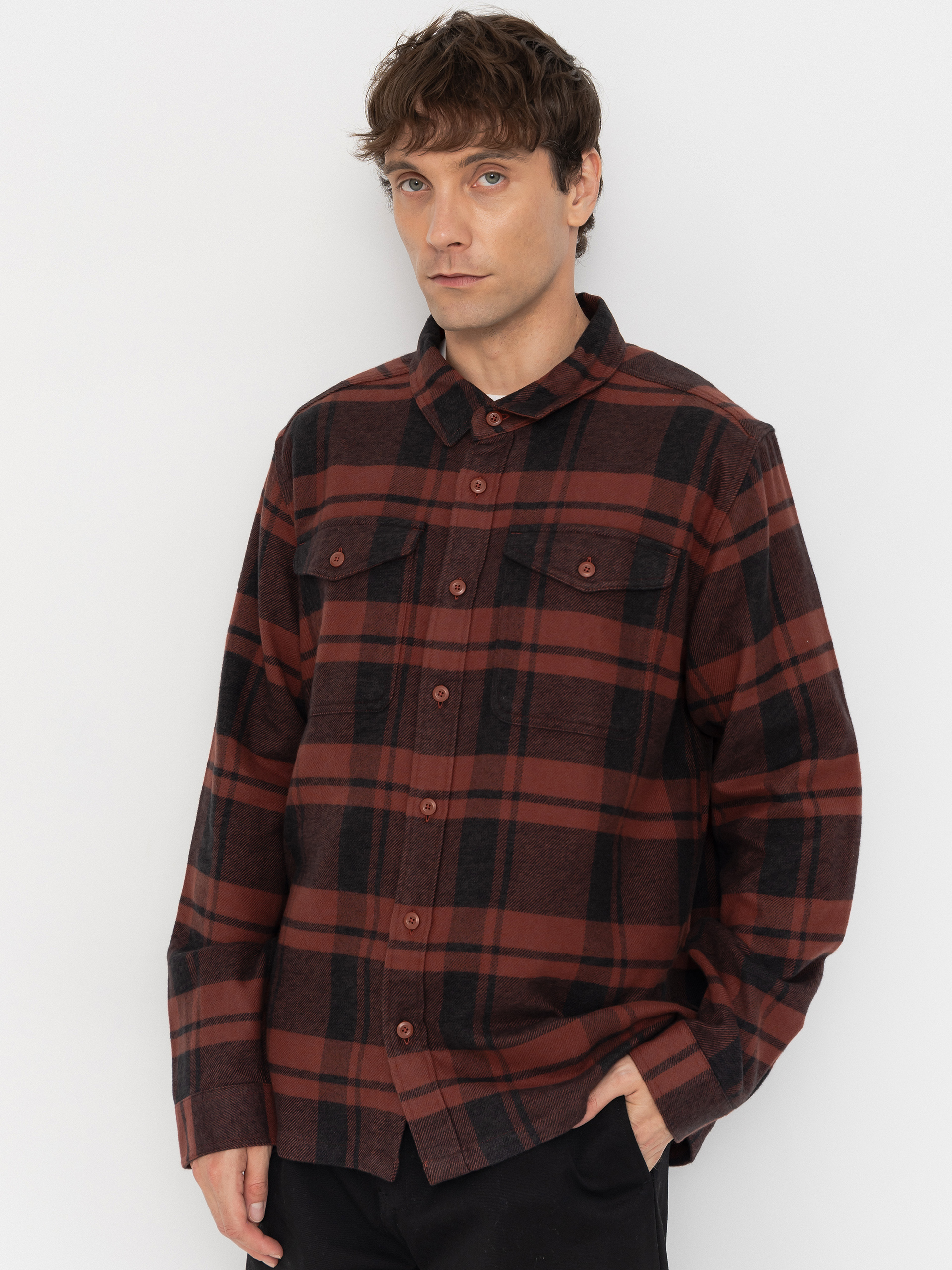Košeľa Patagonia Fjord Flannel (powder rusty red)