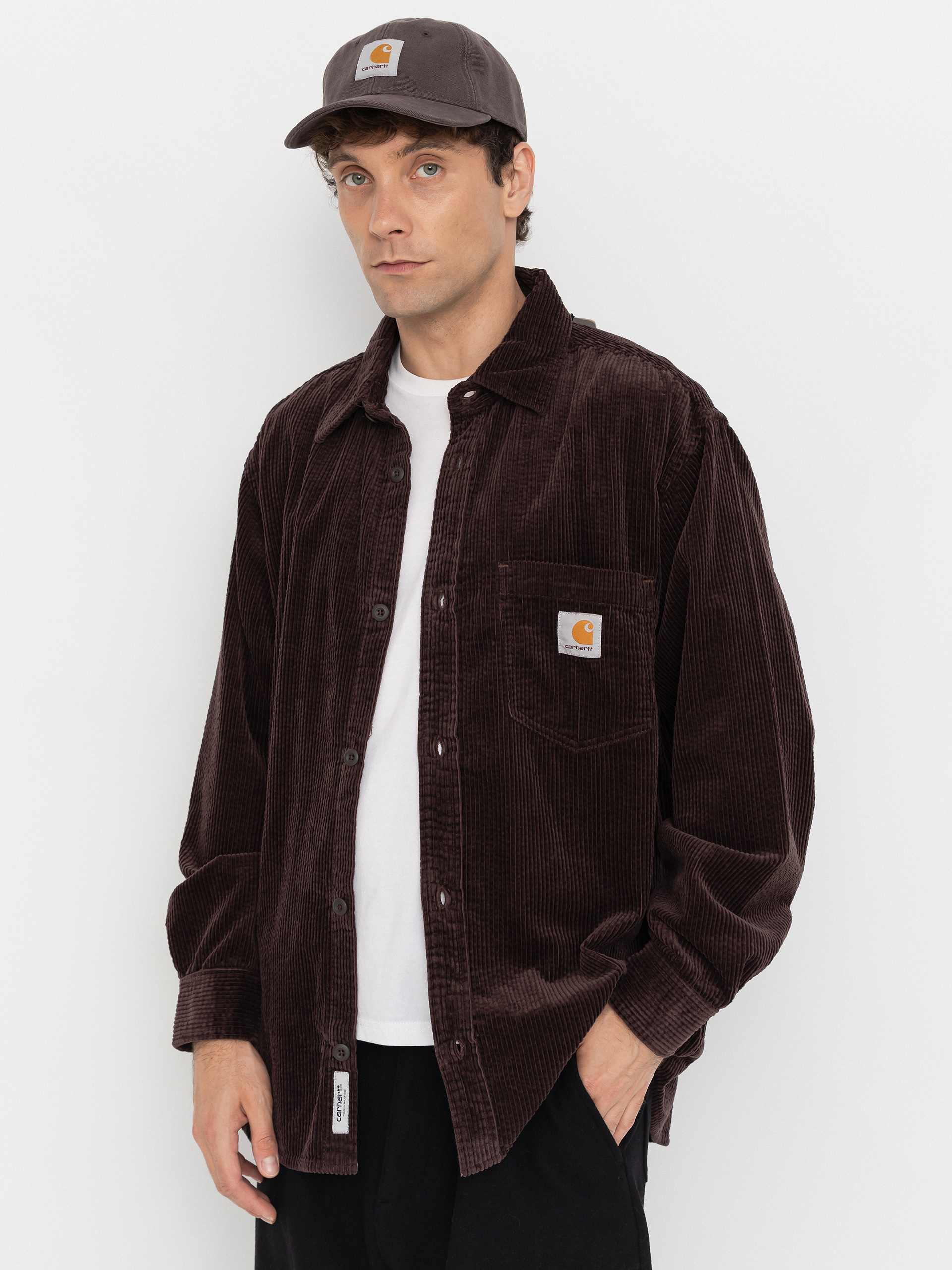 Košeľa Carhartt WIP Loyde (palisander/rinsed)