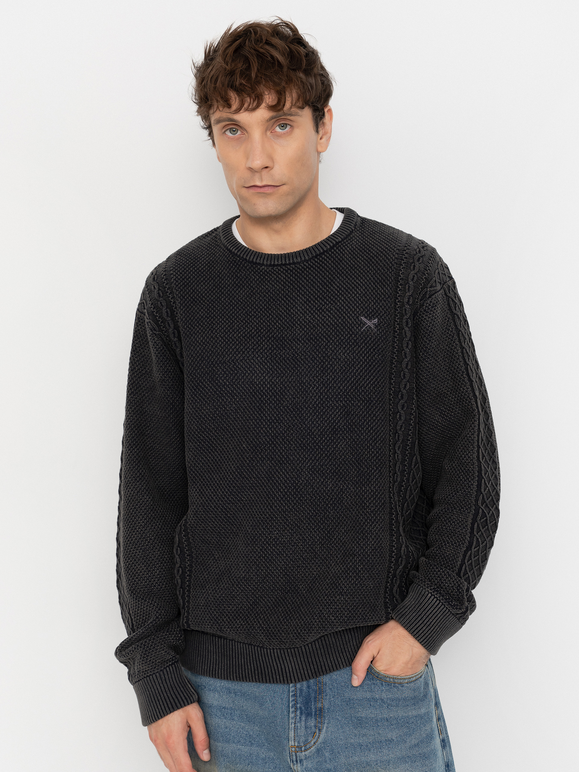 Sveter Iriedaily Vintage Structure (black wash)