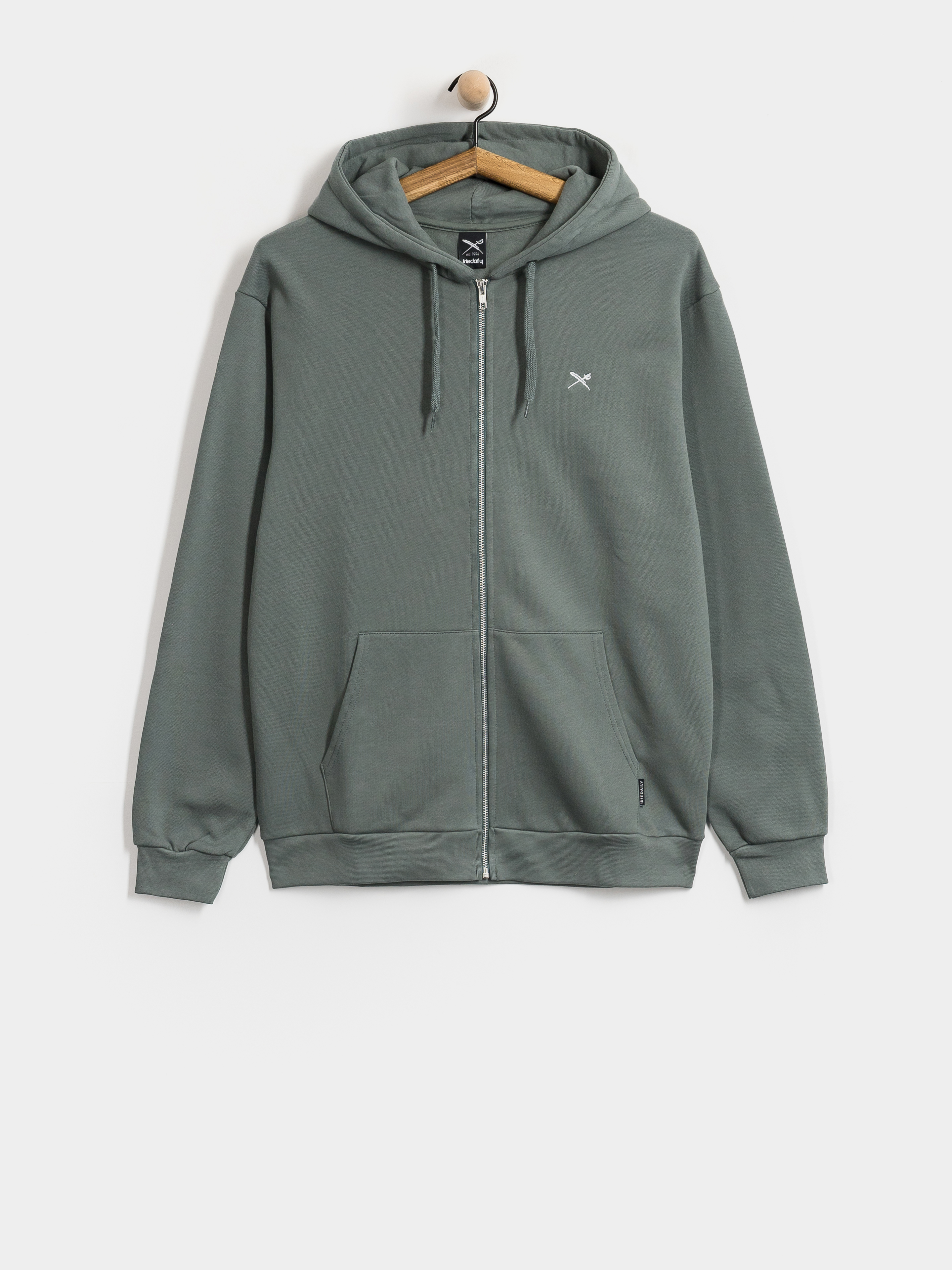 Mikina s kapucňou Iriedaily Mini Flag 2 ZHD (jungle green)