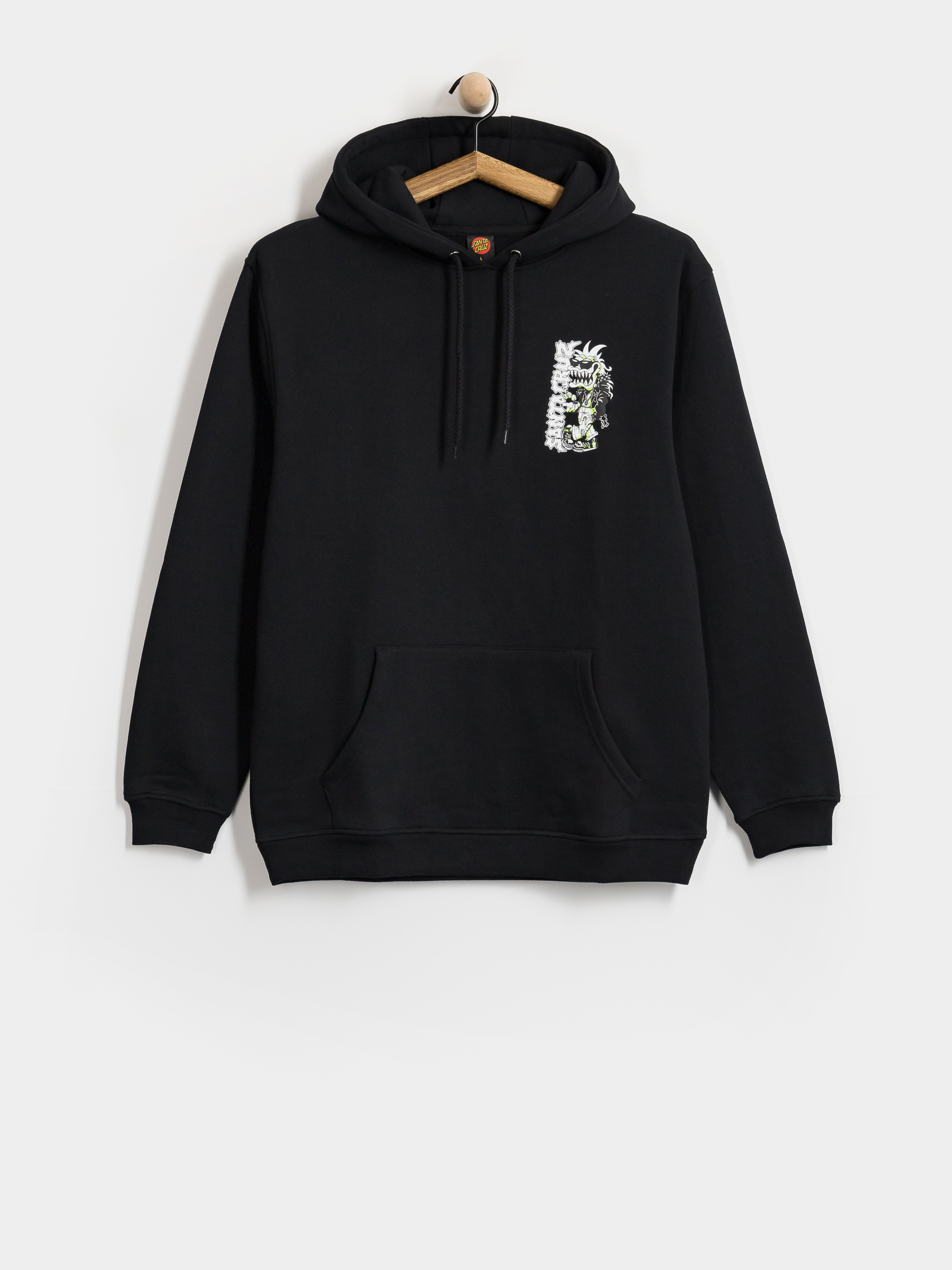 Mikina s kapucňou Santa Cruz Punk Gremlin HD (black)