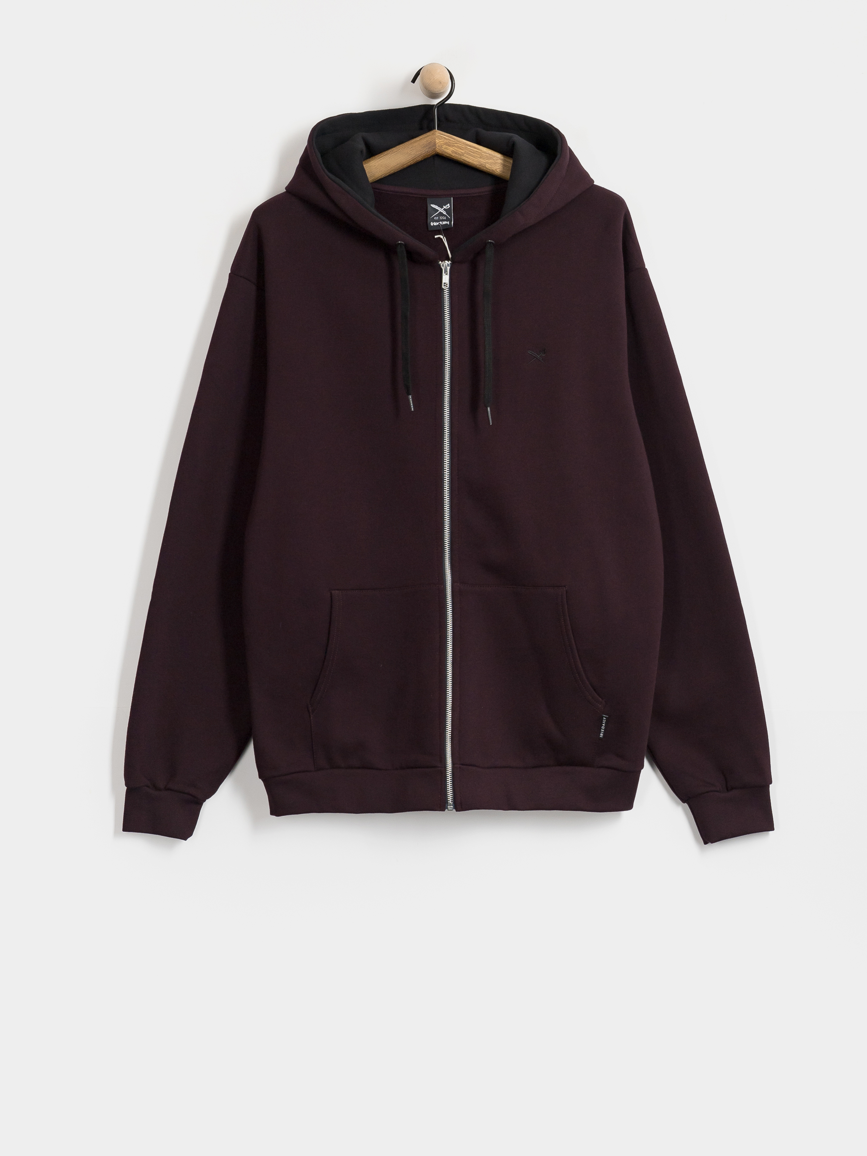 Mikina s kapucňou Iriedaily Mini Flag 2 ZHD (aubergine)