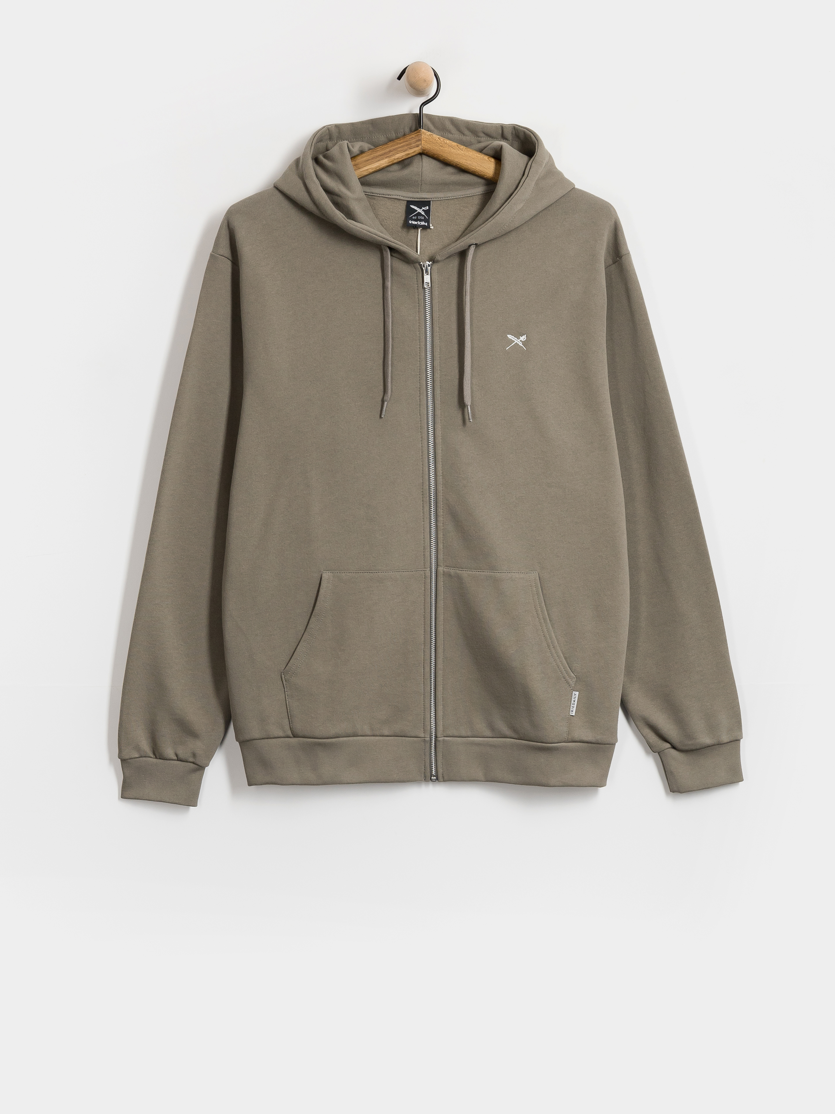 Mikina s kapucňou Iriedaily Mini Flag 2 ZHD (smokey olive)