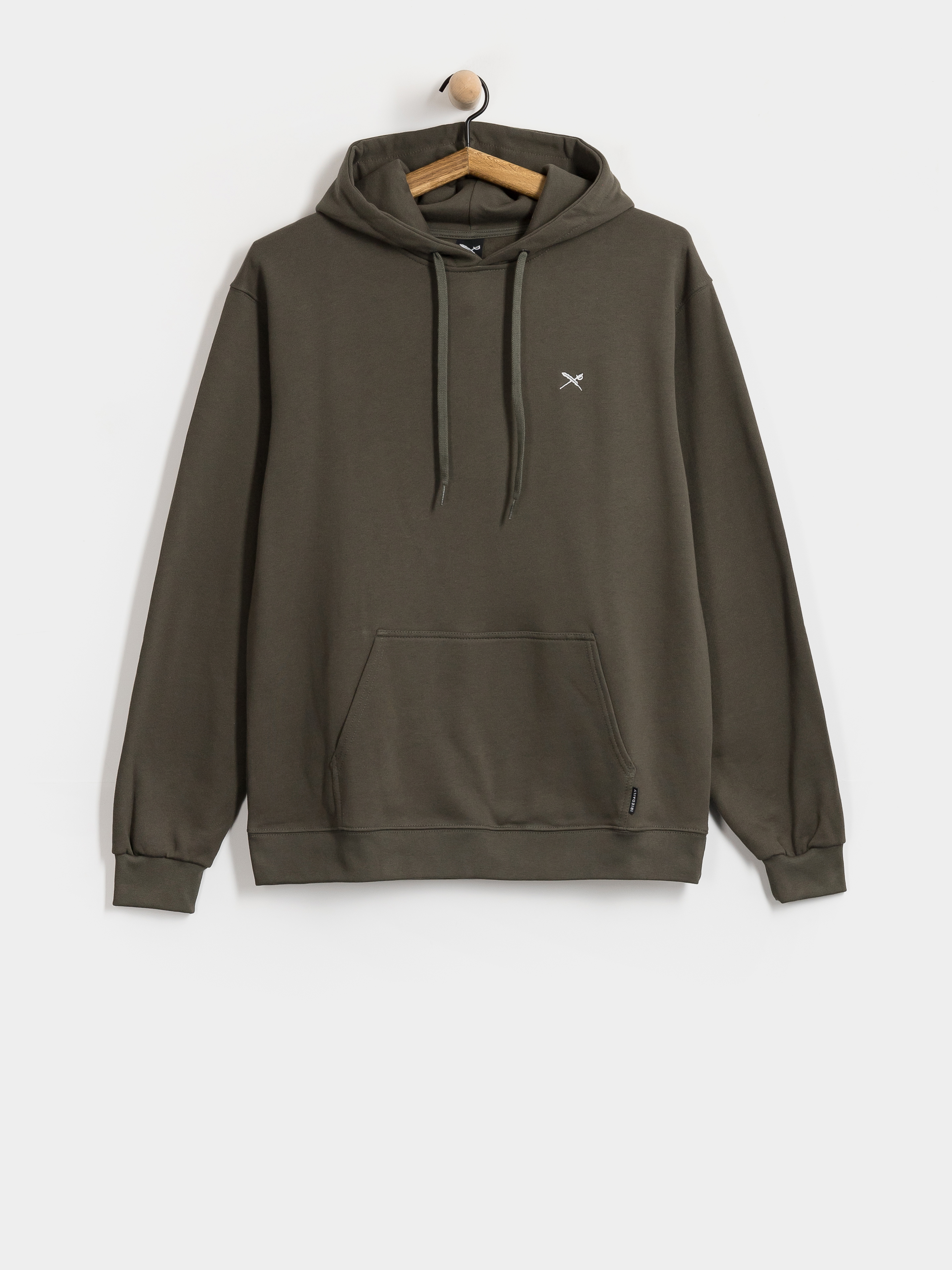Mikina s kapucňou Iriedaily Mini Flag 2 HD (night olive)