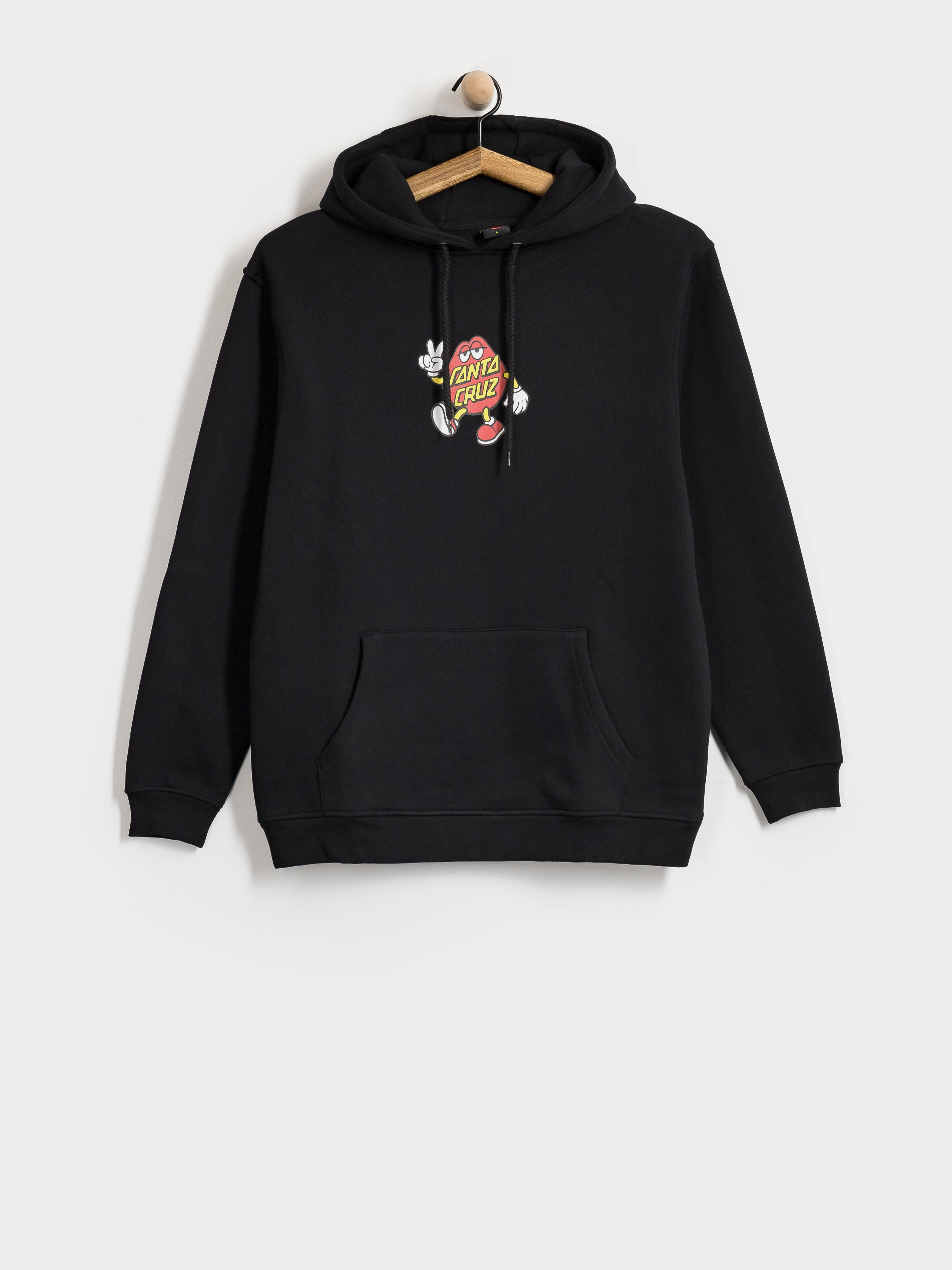 Mikina s kapucňou Santa Cruz Dot Guy Front HD (black)
