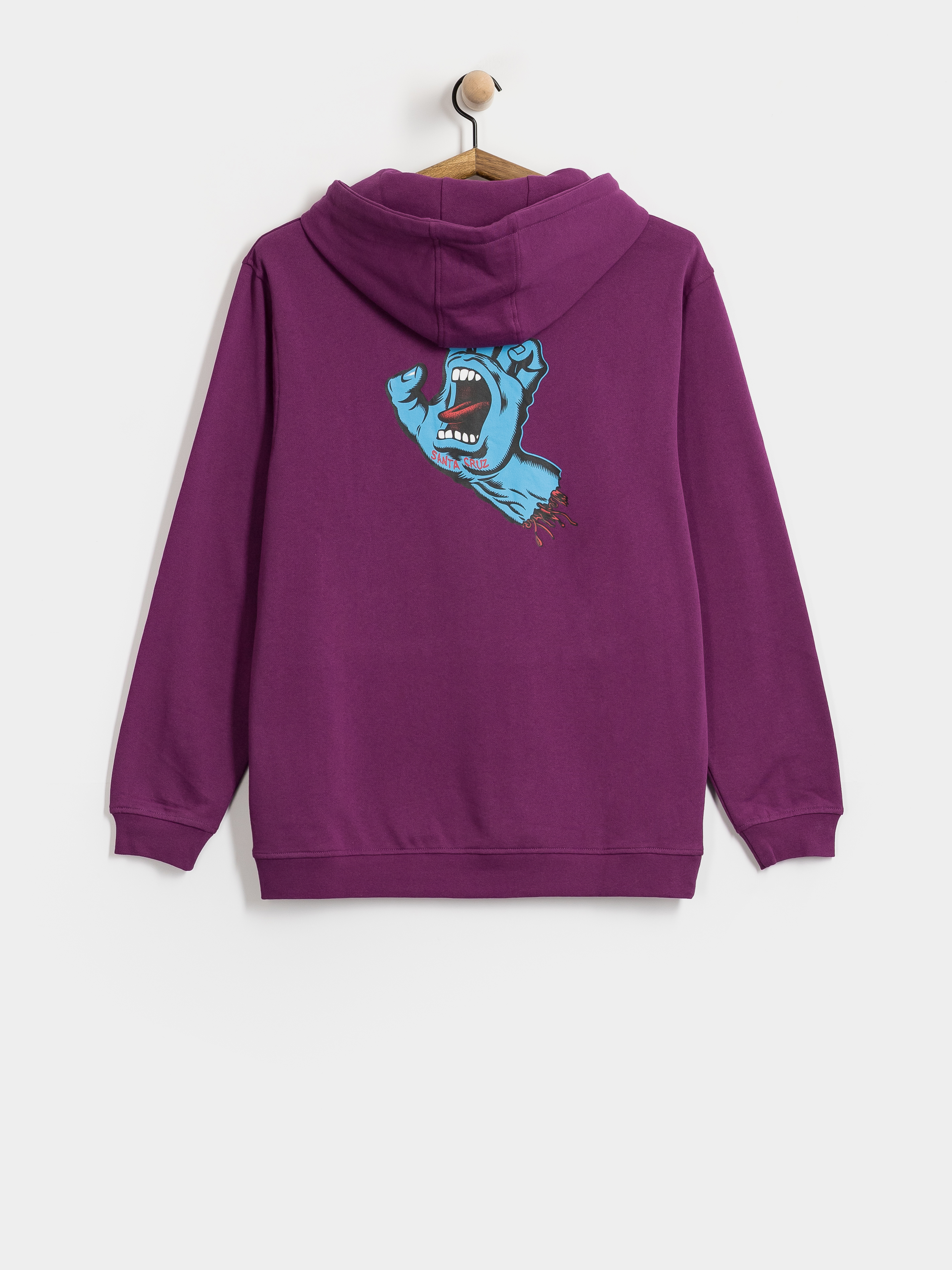 Mikina s kapucňou Santa Cruz Screaming Hand Chest HD (fresh purple)