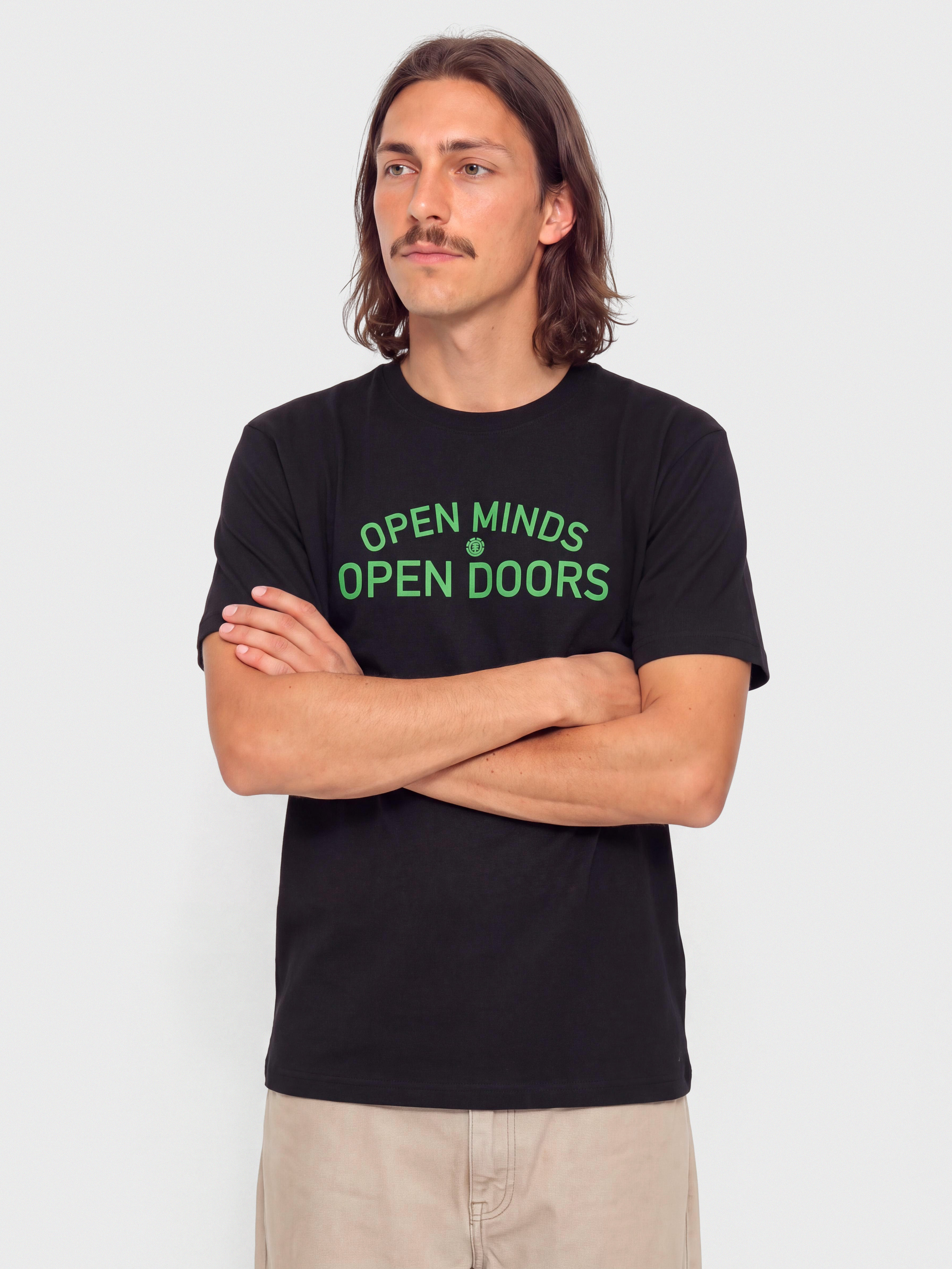 Tričko Element Open Mind (flint black)