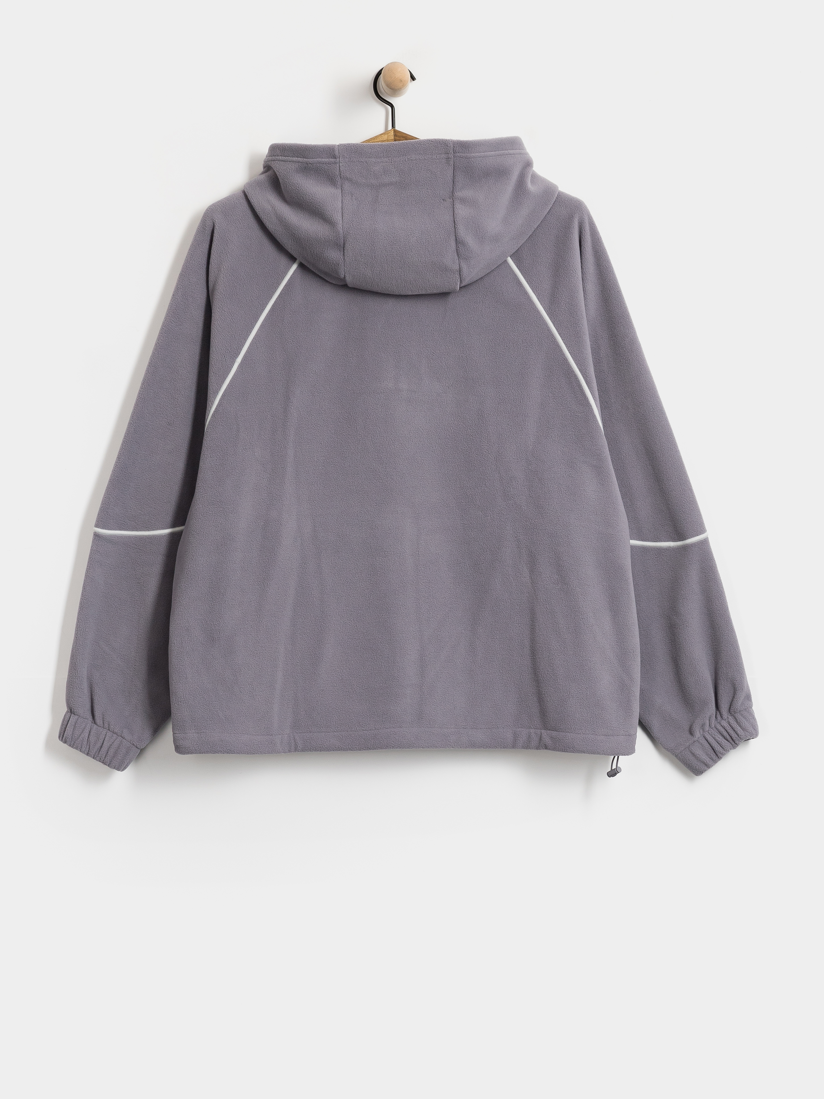 Mikina s kapucňou New Balance Trackside Polar Fleece HD (off line grey)