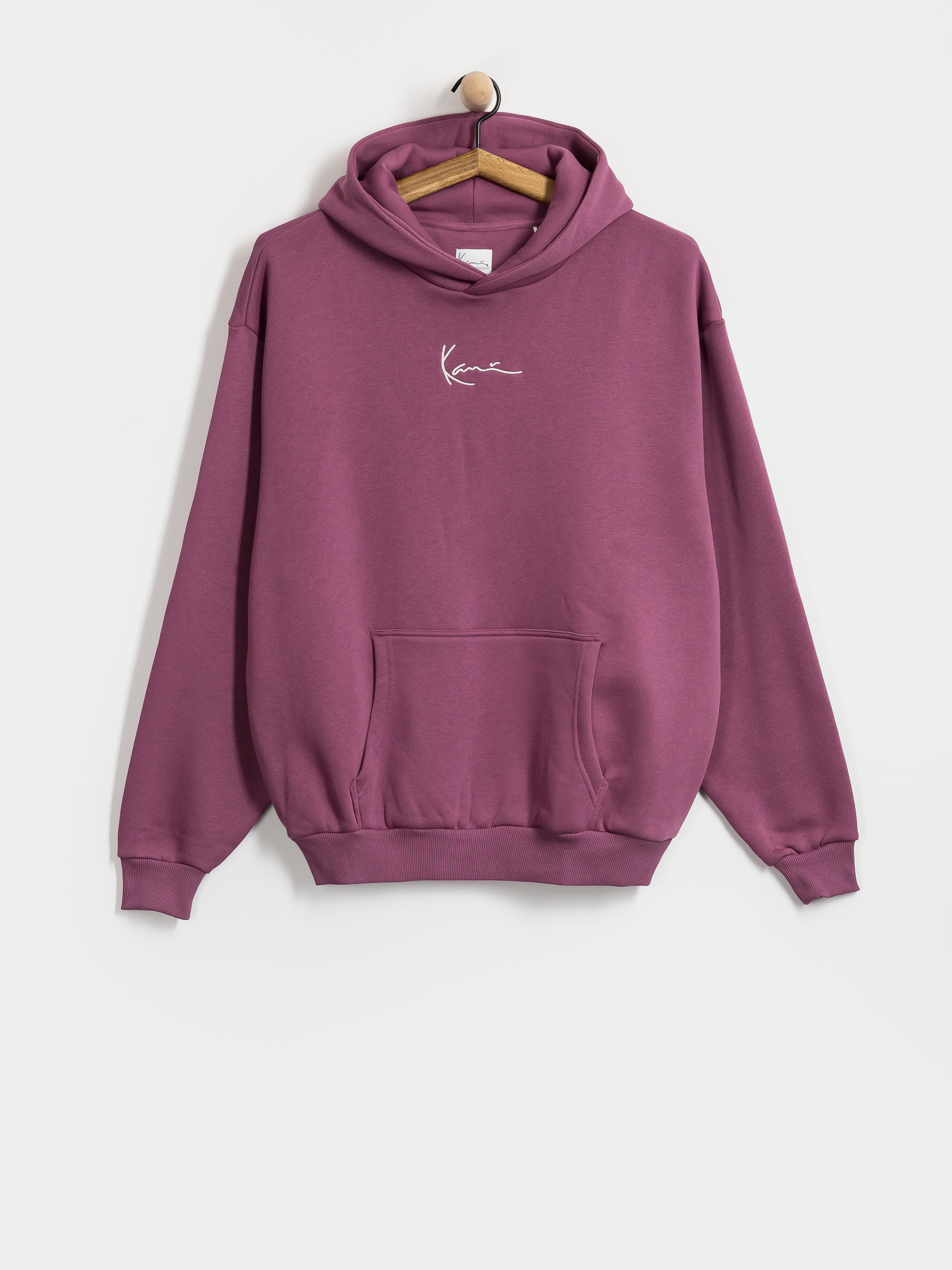 Mikina s kapucňou Karl Kani Small Signature Essential OS HD (berry)