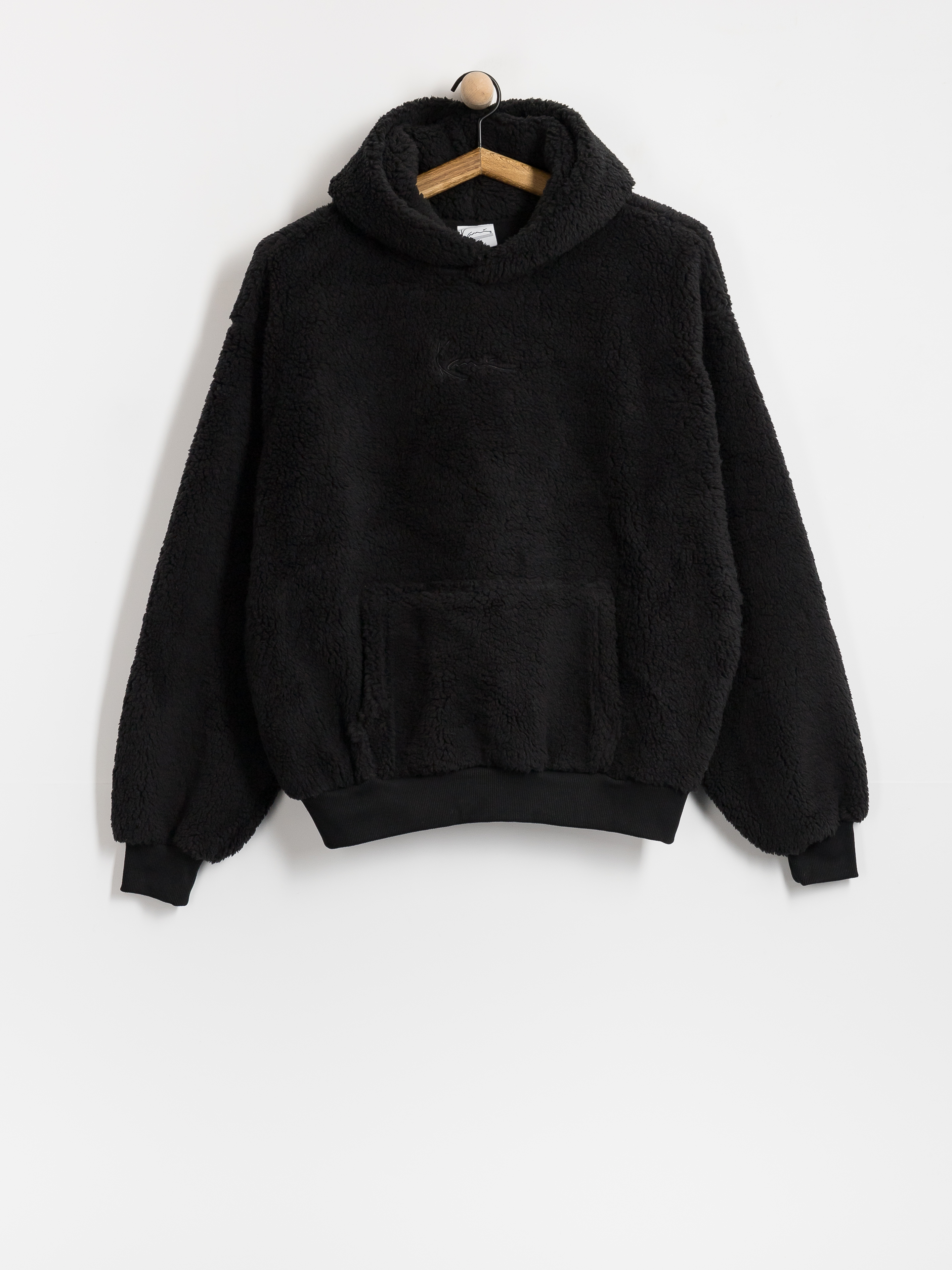 Mikina s kapucňou Karl Kani Signature Essential Teddy OS HD (black)