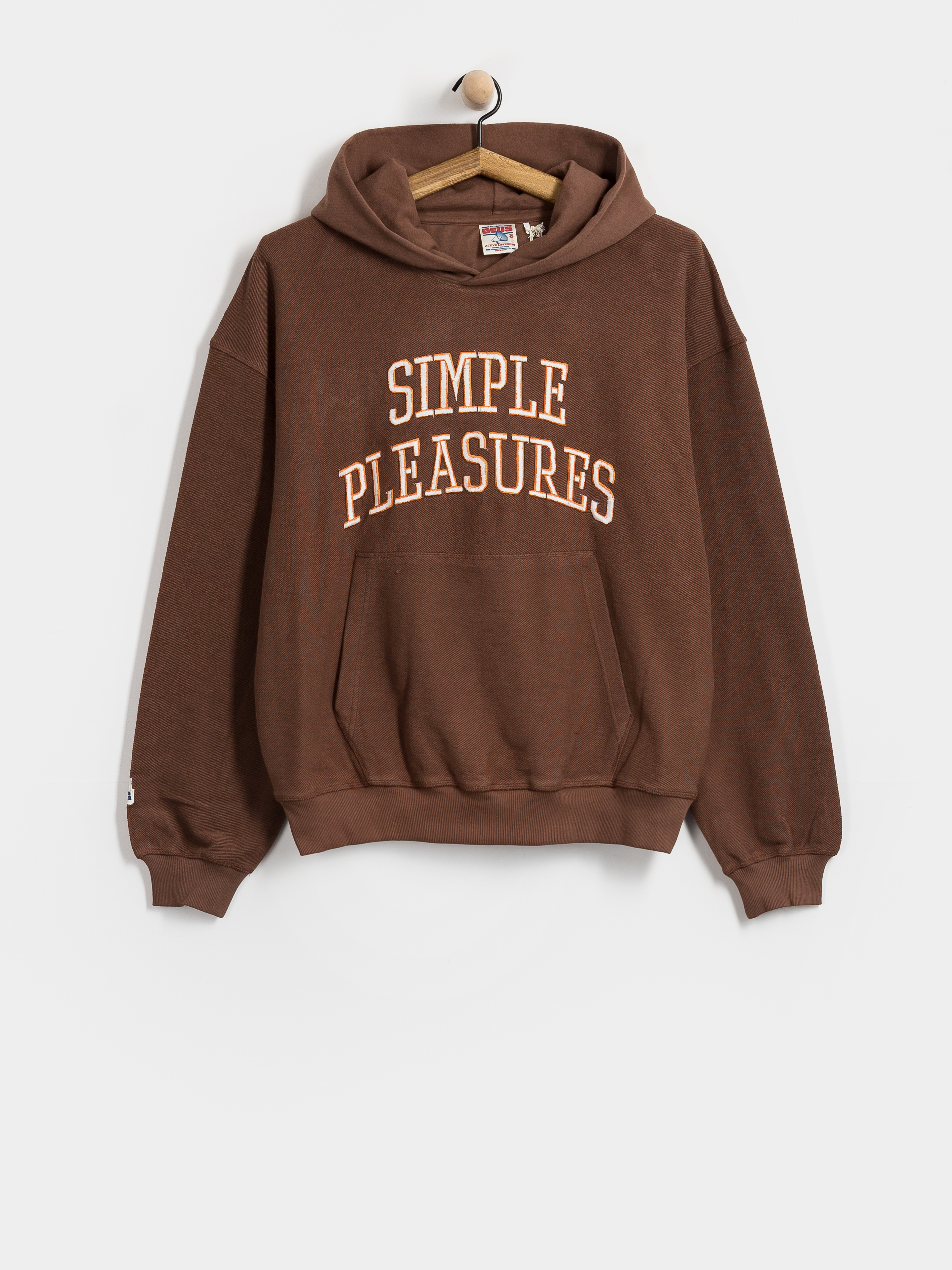 Mikina s kapucu0148ou Deus Ex Machina Unfinished HD (downtown brown)