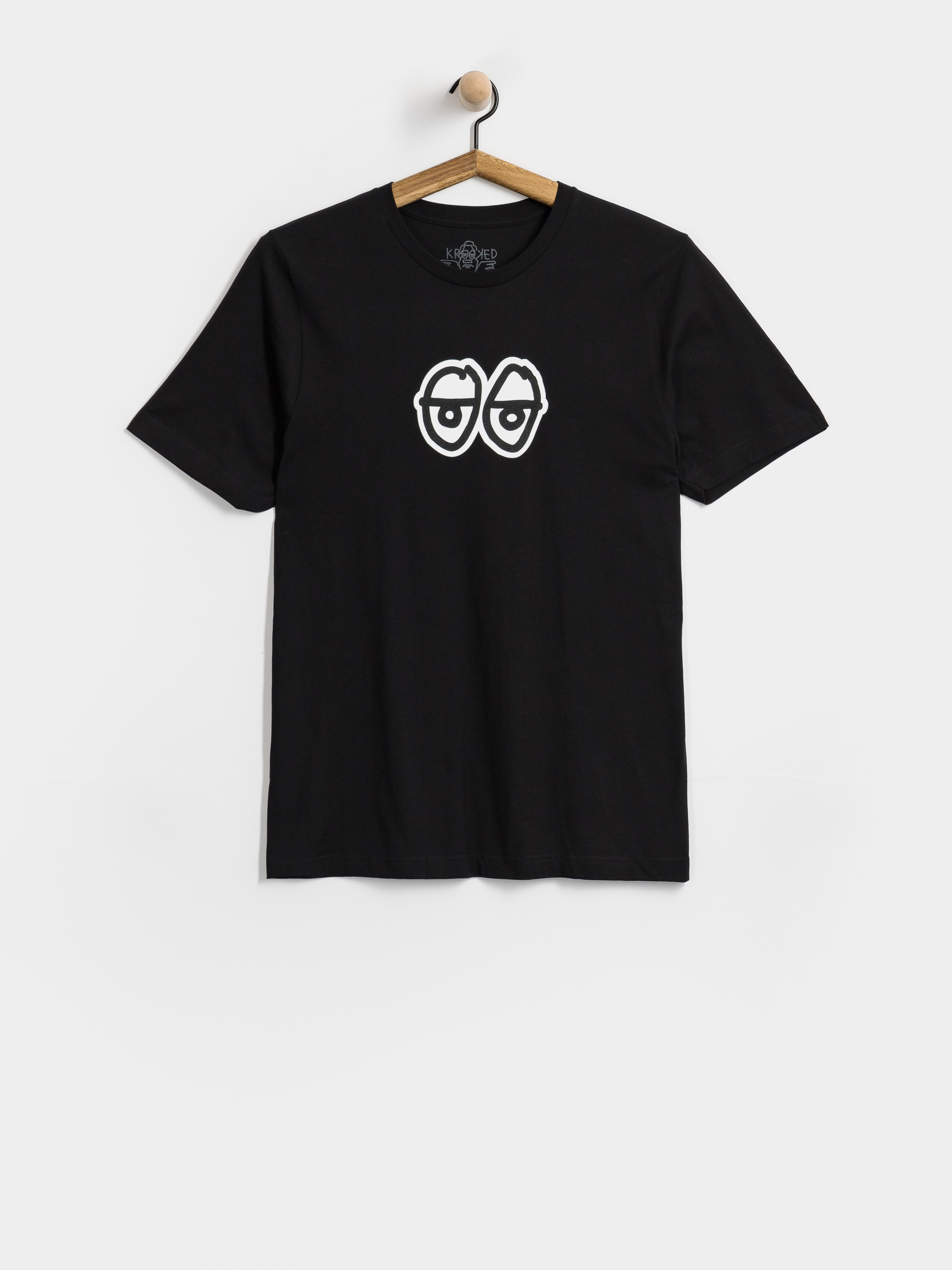 Tričko Krooked Eyes Lg (black w/black&white print)