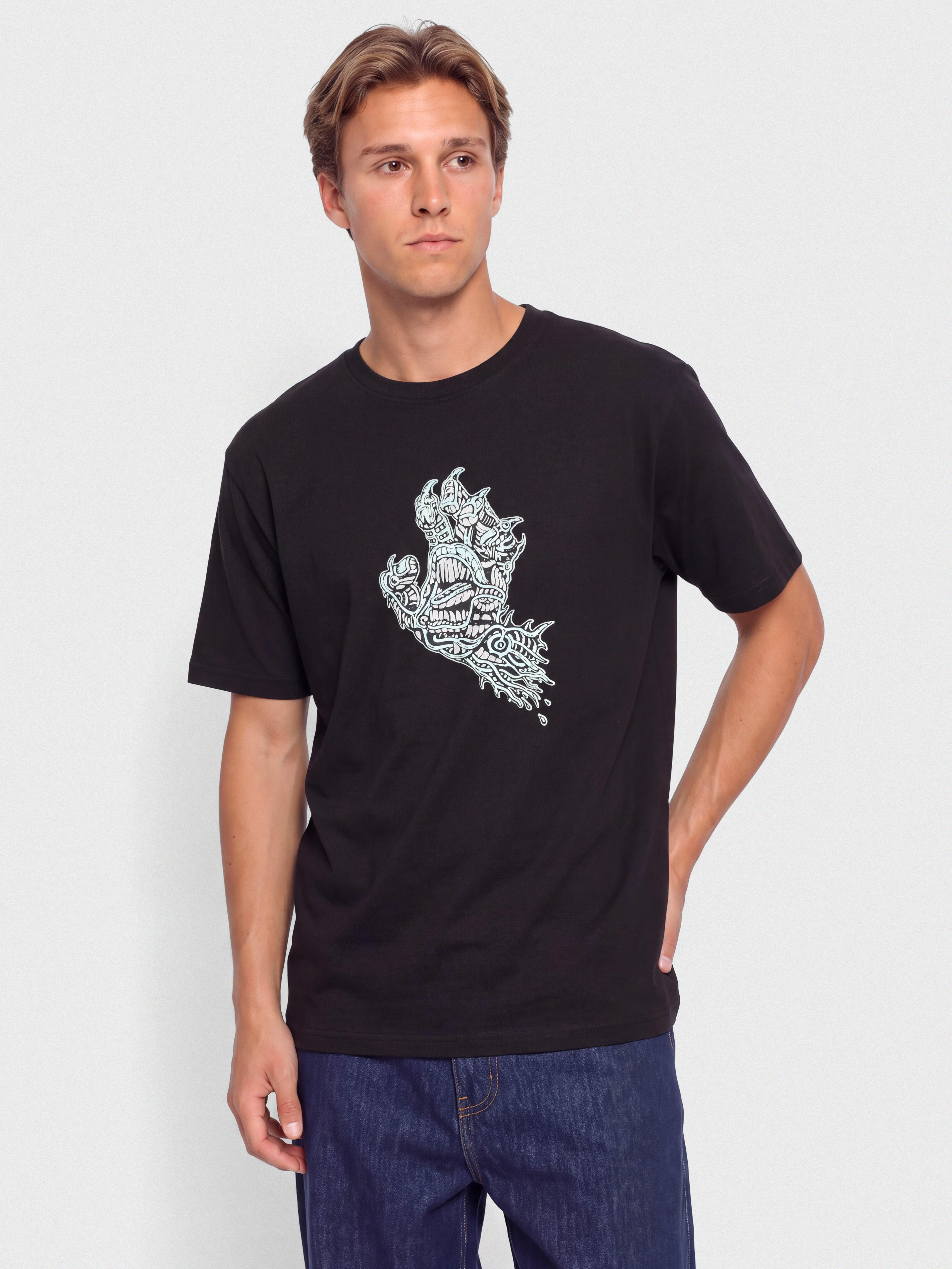 Tričko Santa Cruz Scourge Hand Front (black)