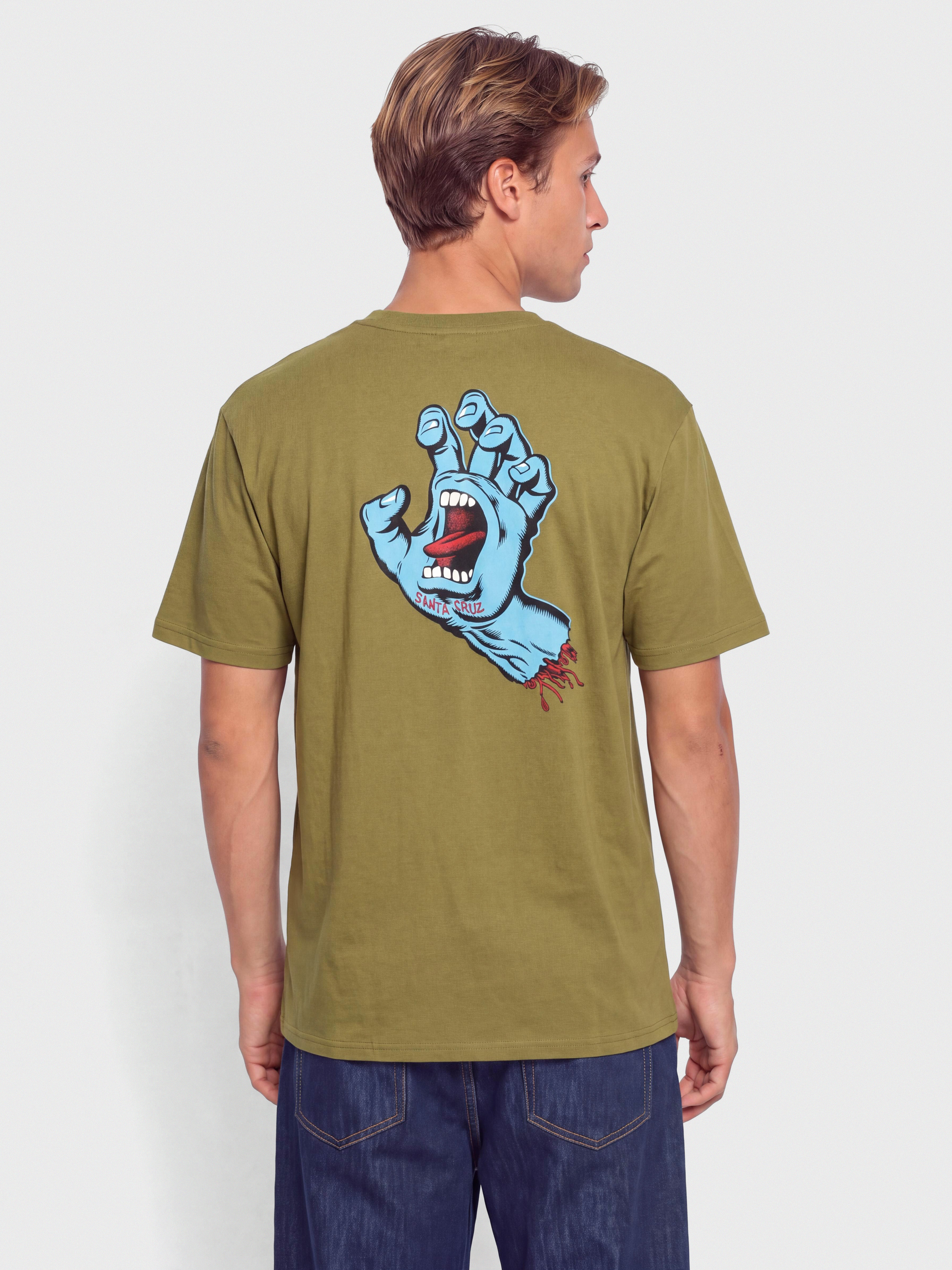 Triu010dko Santa Cruz Screaming Hand Chest (deep olive)