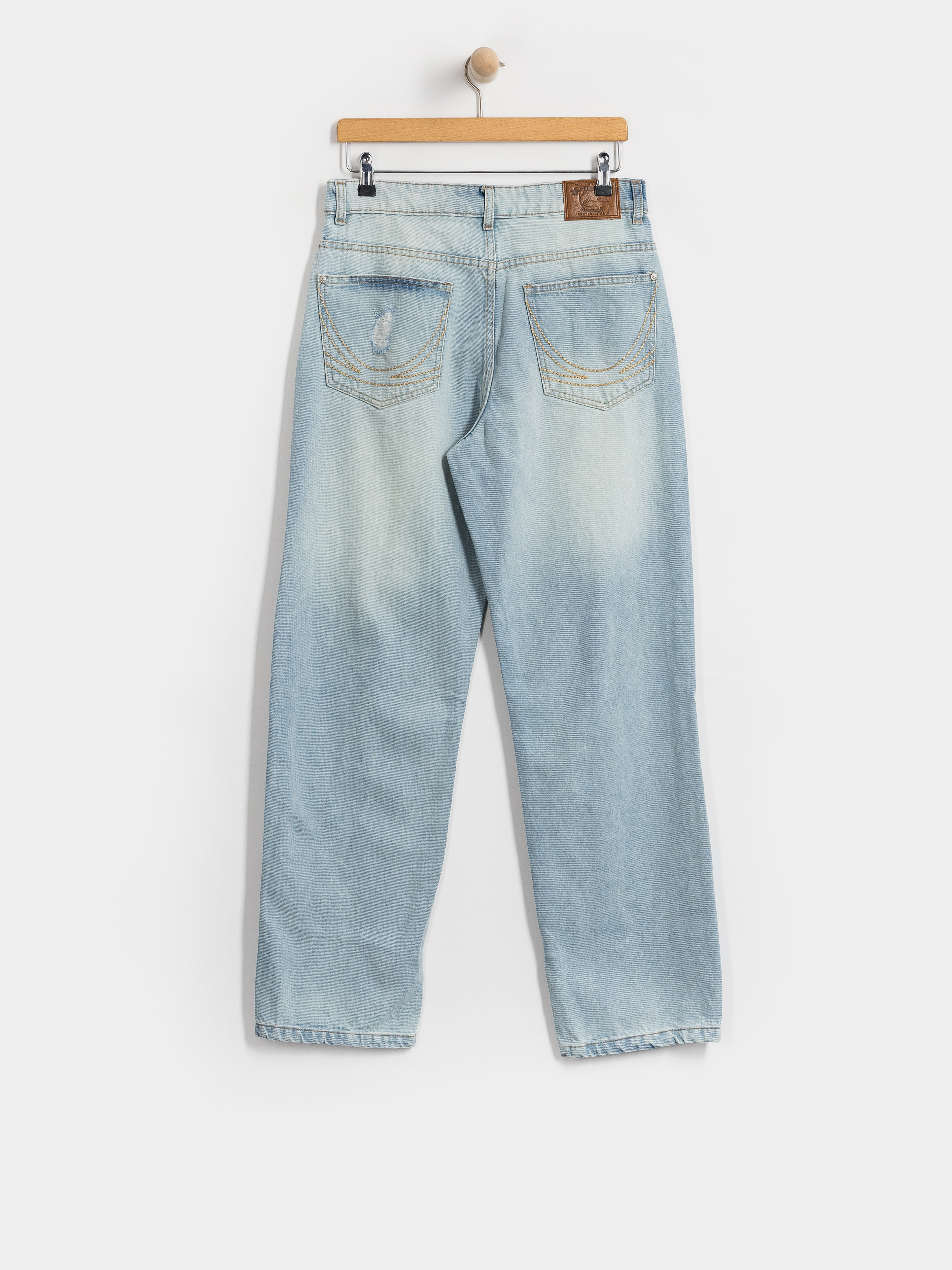 Nohavice Karl Kani OG Distressed Straight Leg (light blue)
