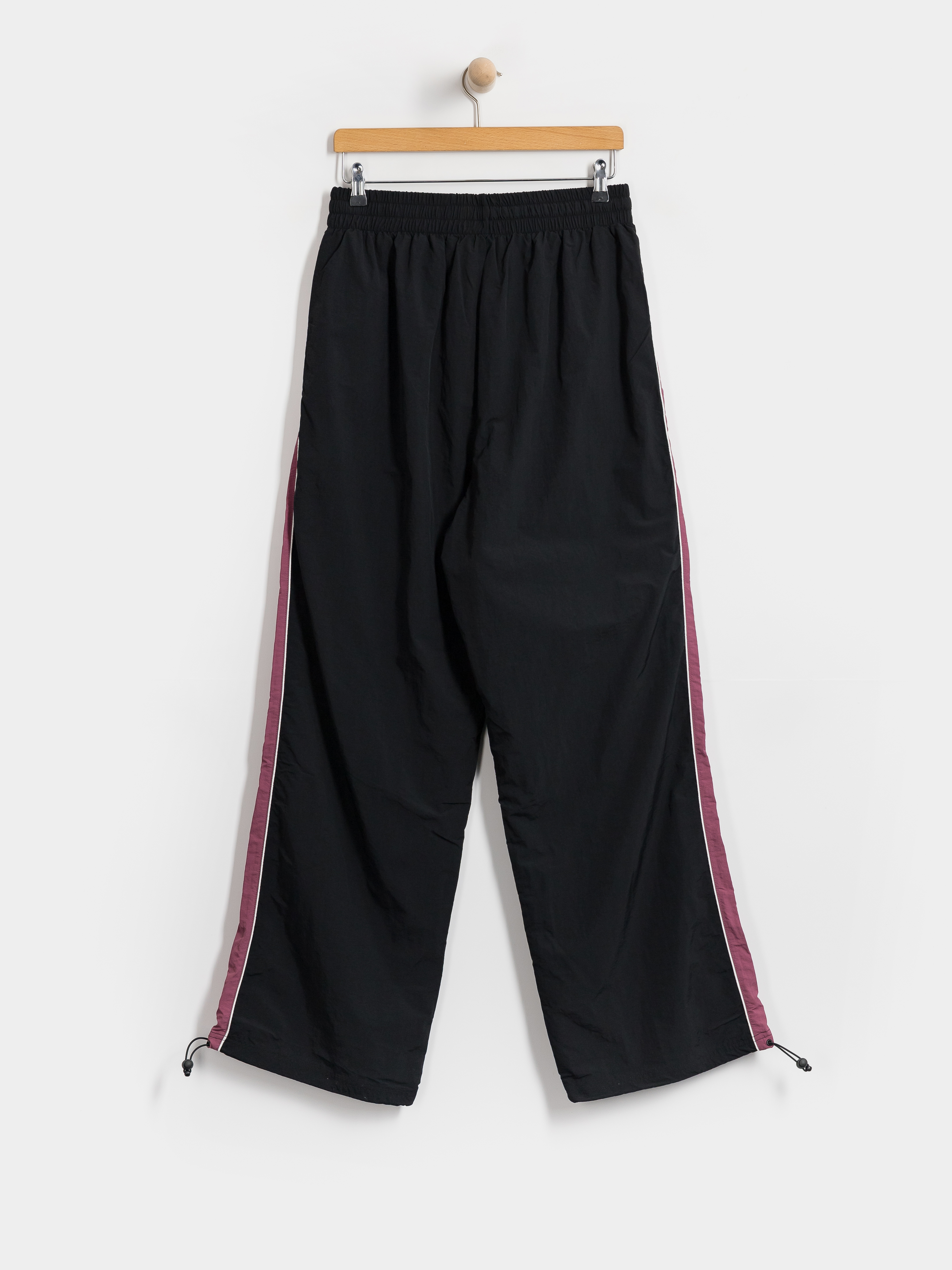 Nohavice Karl Kani Signature Sidestripe Baggy Track (black/berry)