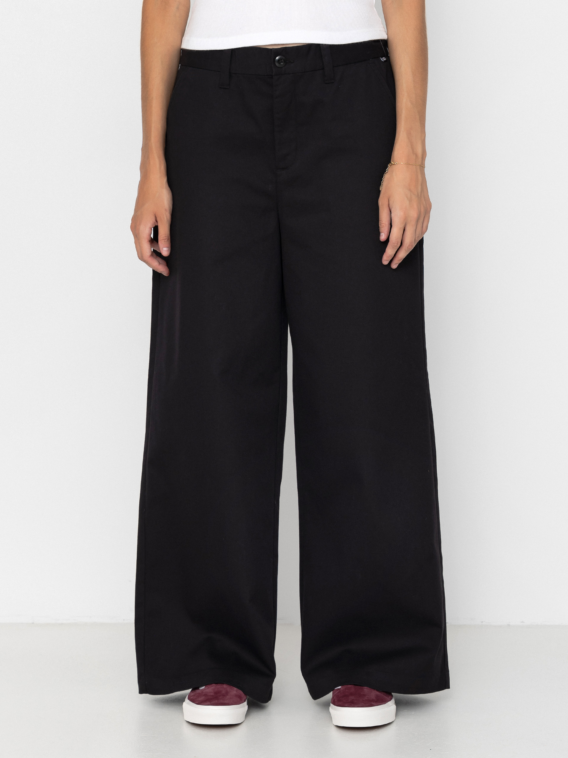 Nohavice Vans Authentic Chino Wide Wmn (black)