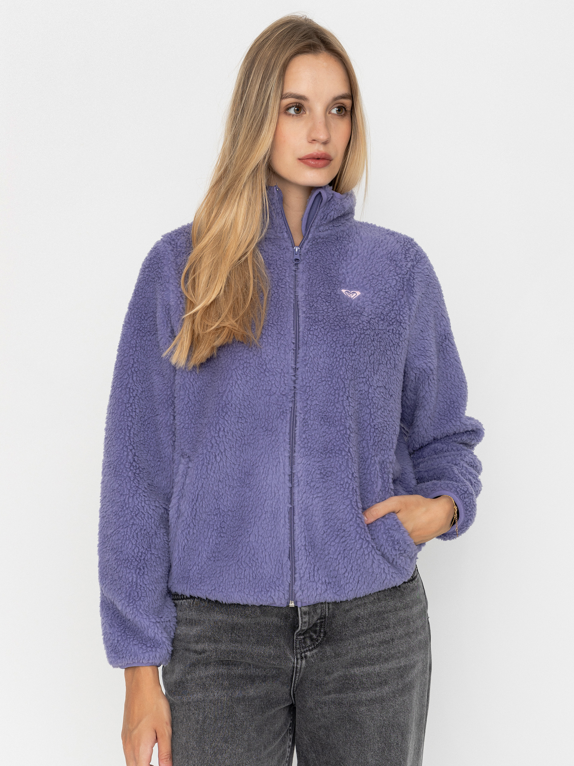 Flísová mikina Roxy Waves Of Warmth Zippered Wmn (twilight purple)