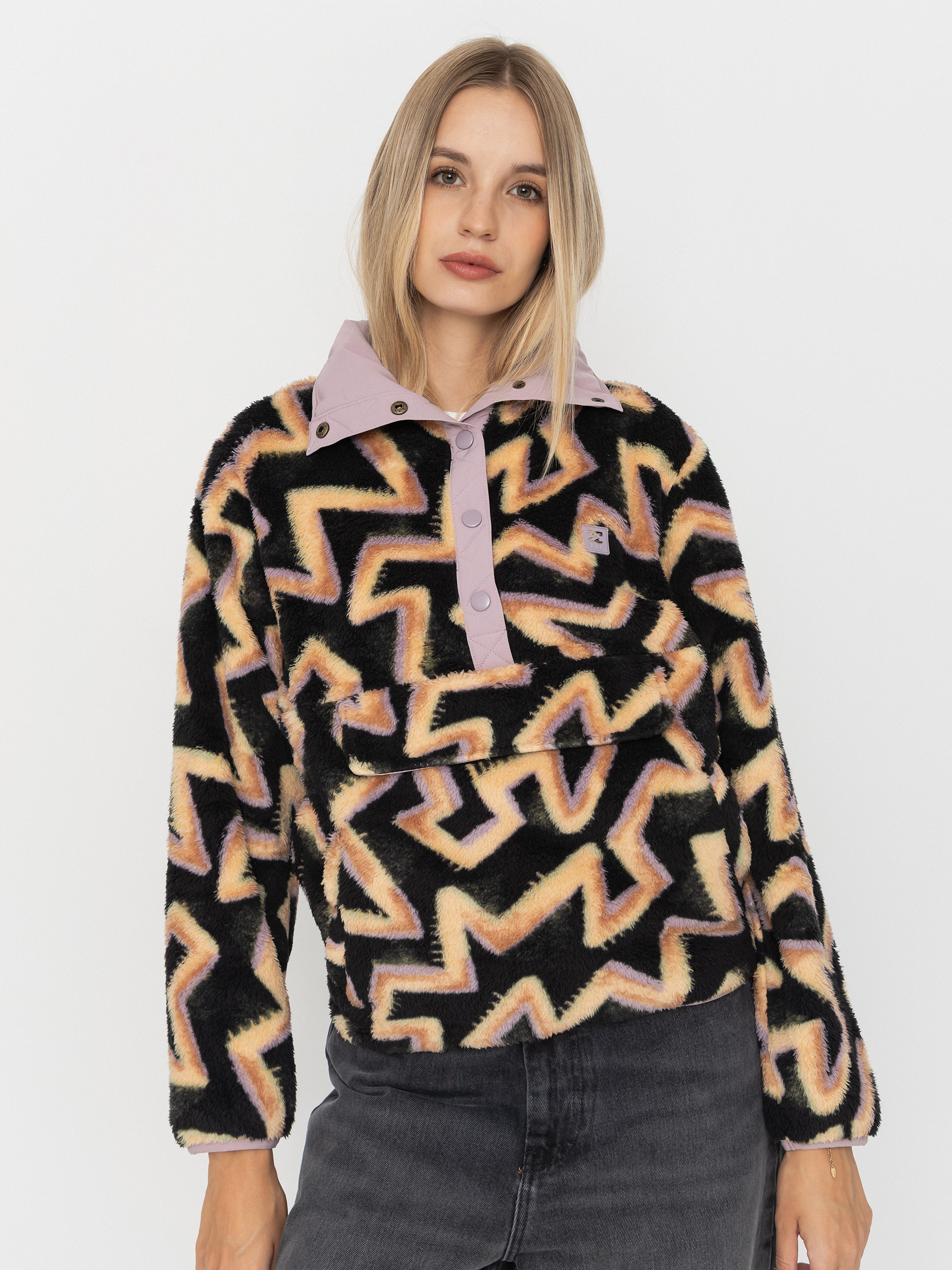 Flu00edsovu00e1 mikina Billabong Switchback Pullover Wmn (black sands)