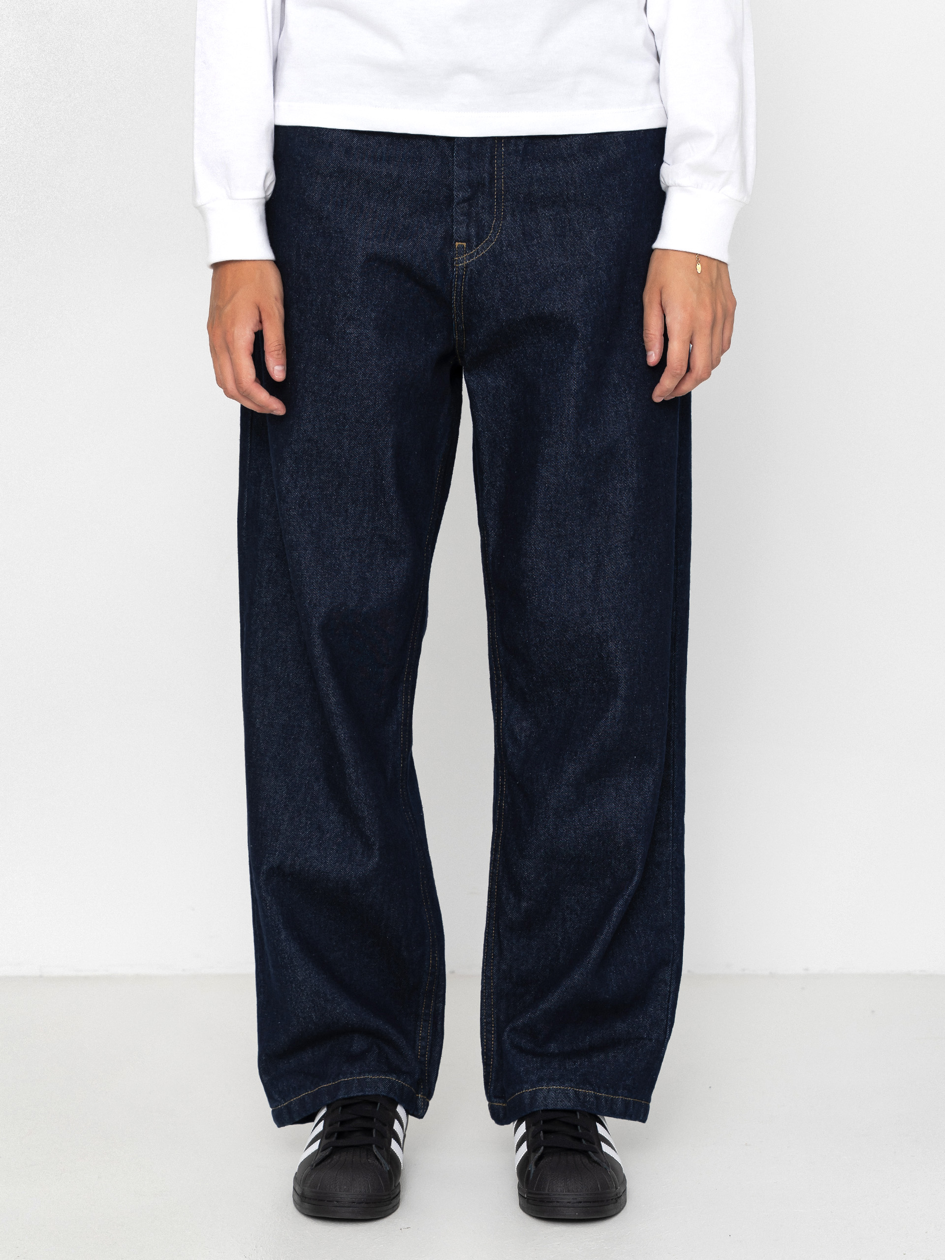 Nohavice Carhartt WIP Brandon Wmn (blue/rinsed)