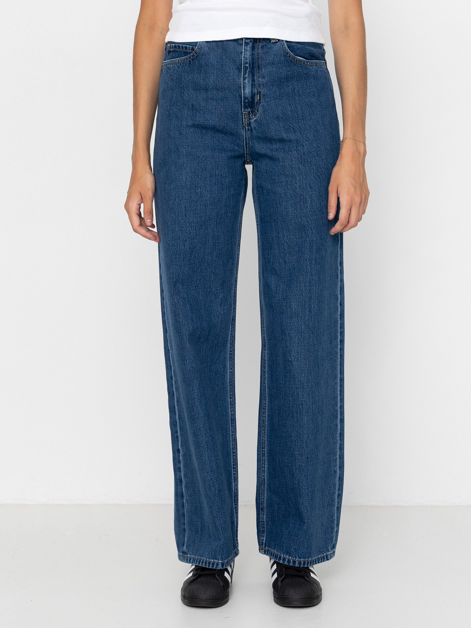 Nohavice Carhartt WIP Jane Wmn (blue/heavy stone wash)
