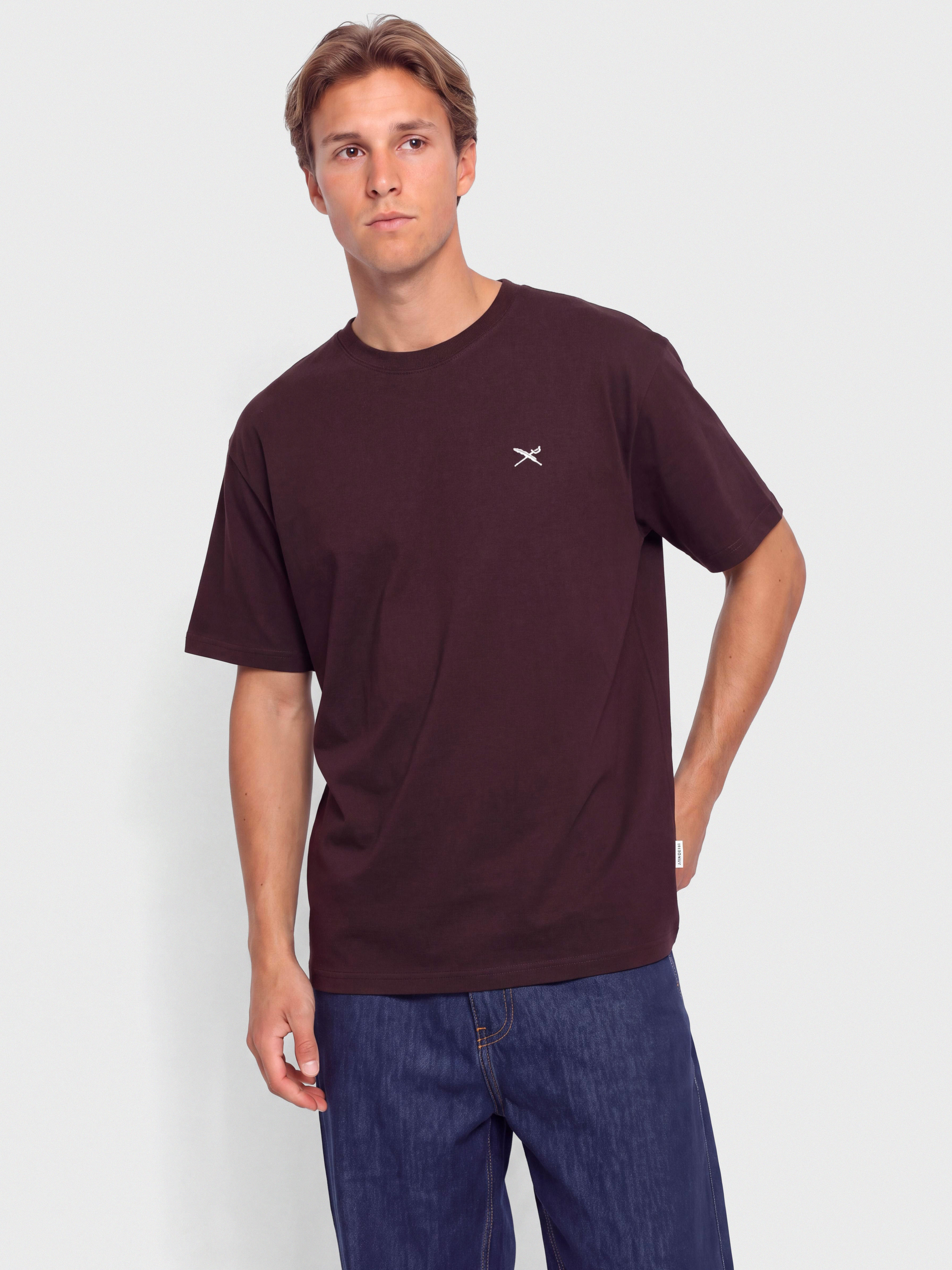 Tričko Iriedaily Mini Flag Relaxed (aubergine)