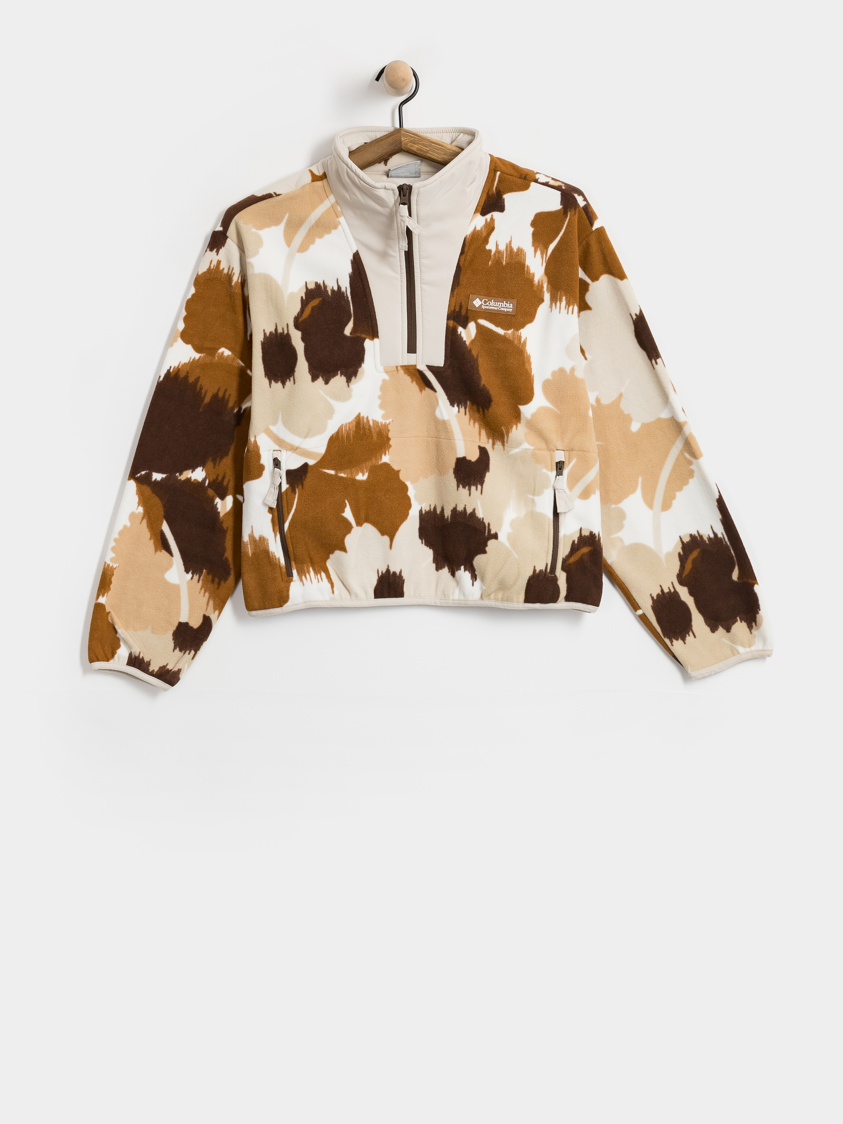 Flísová mikina Columbia Sequoia Grove II Printed Half Zip Wmn (camel brown ikatbloom)