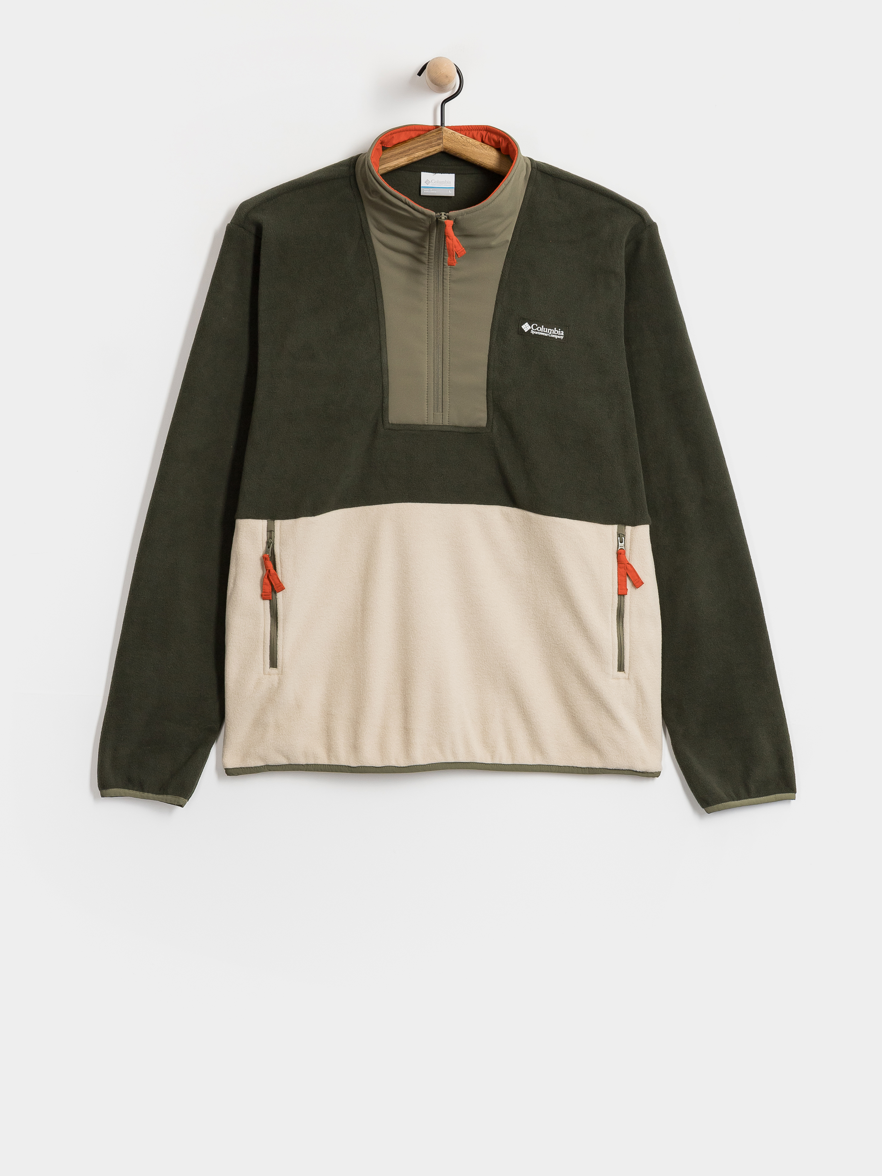 Flu00edsovu00e1 mikina Columbia Sequoia Grove II Half Zip (greenscape/anccient fossil)