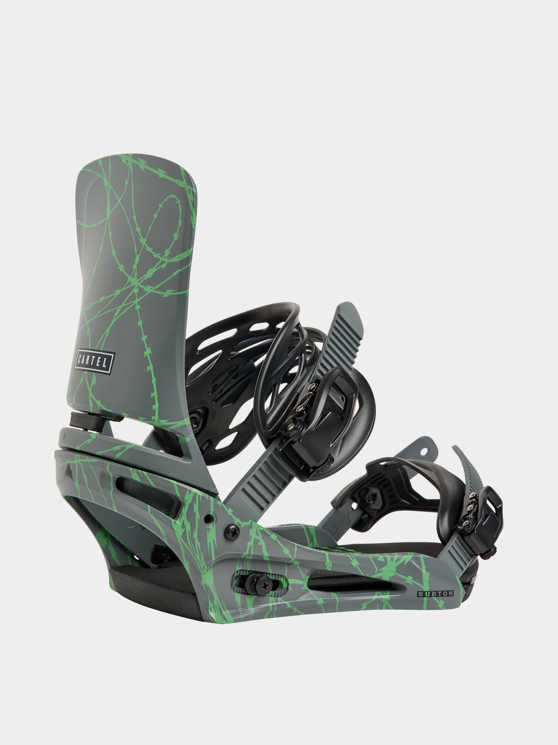Pánske Snowboardové viazanie Burton Cartel Re:Flex (gray/green voltage)