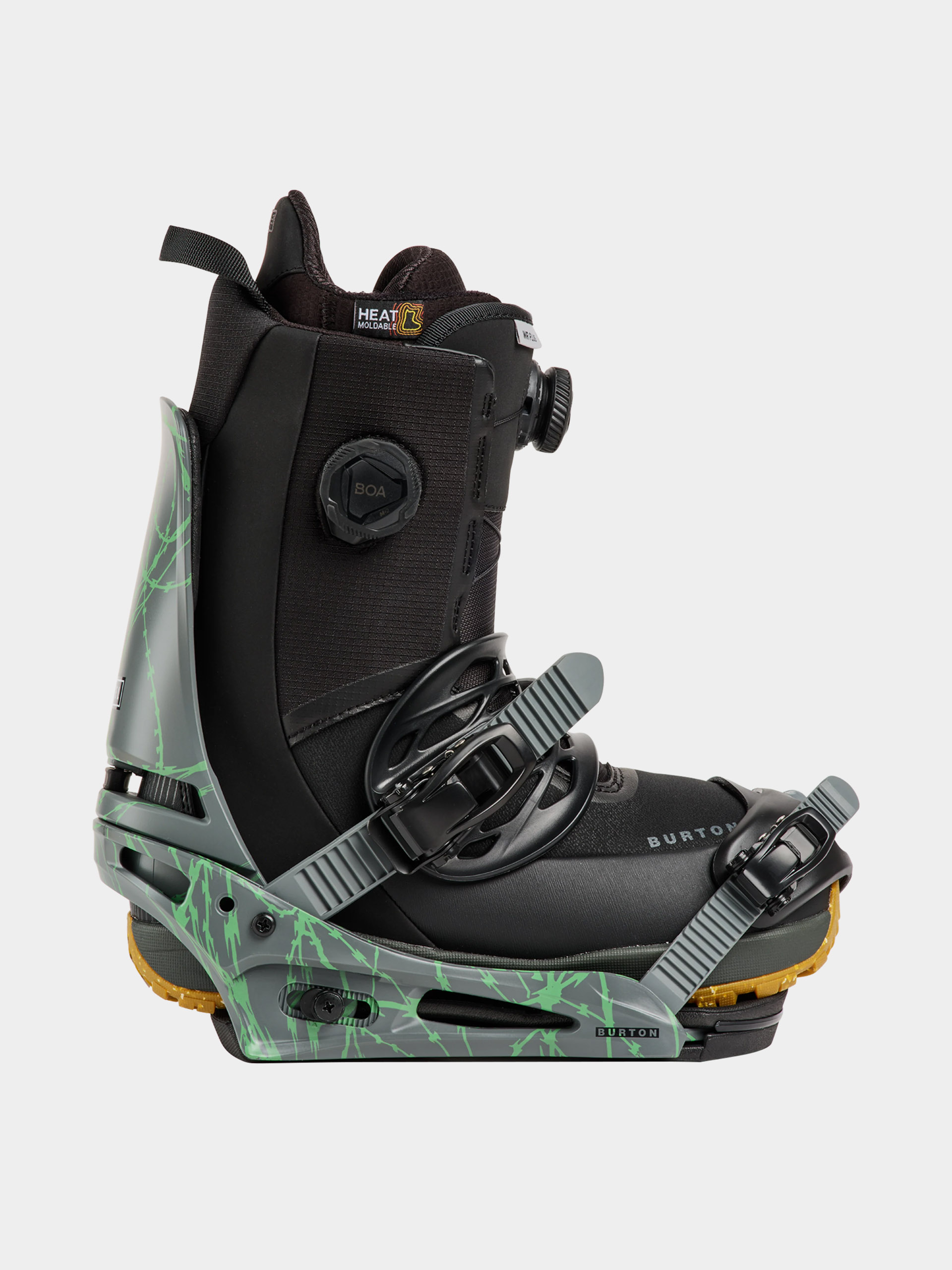 Pánske Snowboardové viazanie Burton Cartel Re:Flex (gray/green voltage)