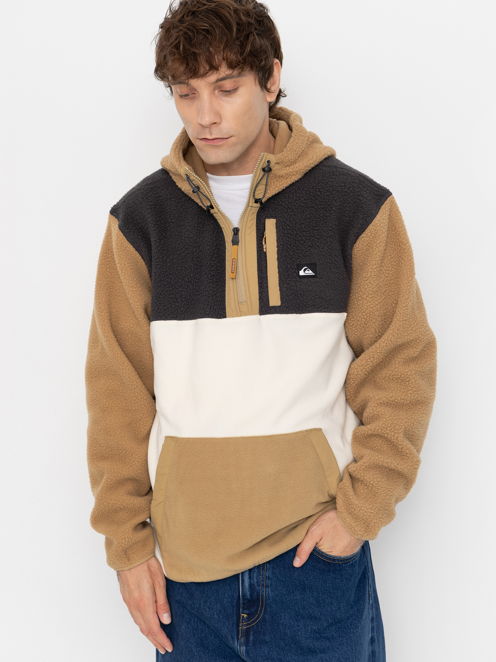 Flísová mikina Quiksilver Clean Coast Mix Up Hoody (kelp)