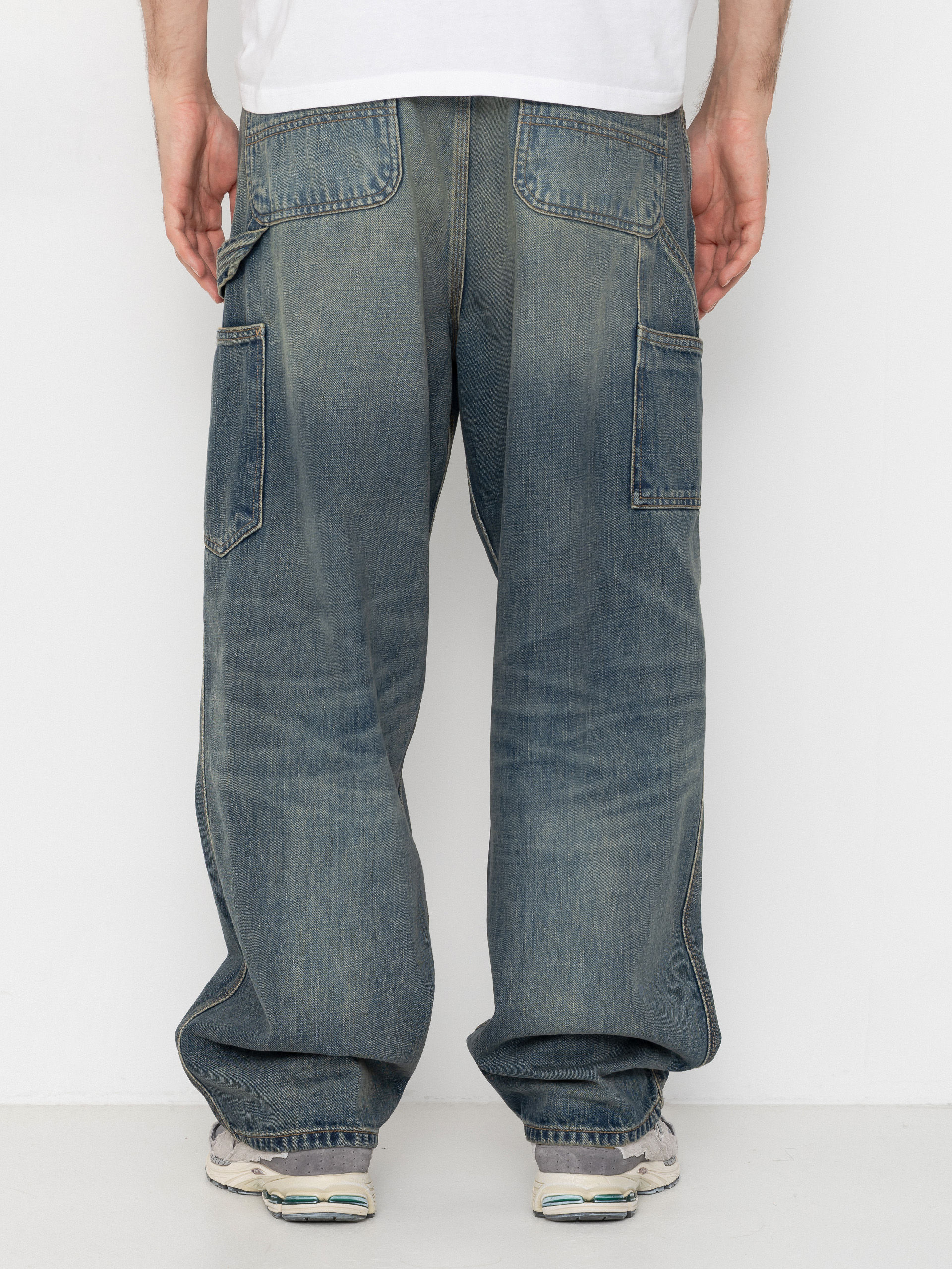 Nohavice Carhartt WIP OG Single Knee (blue/worn used wash)