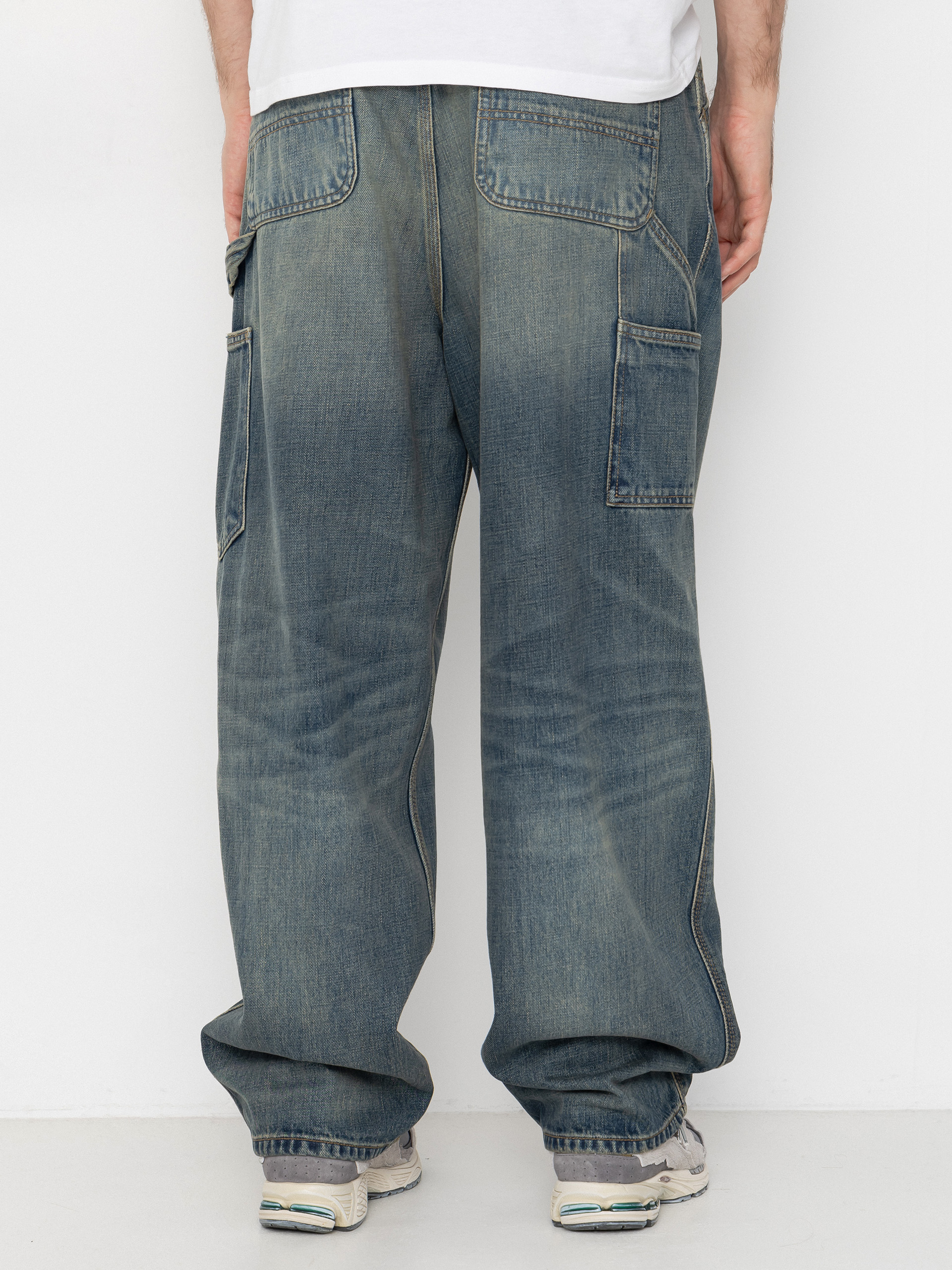Nohavice Carhartt WIP OG Single Knee (blue/worn used wash)