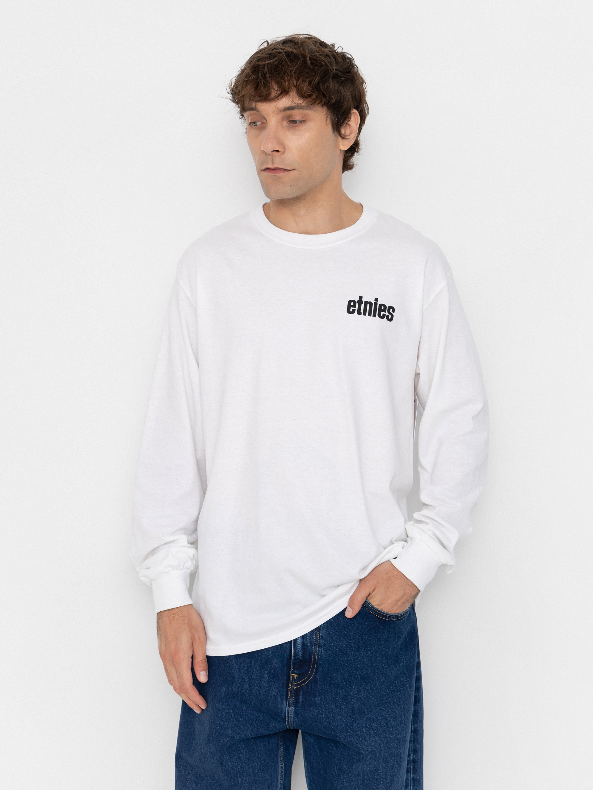 Triko Etnies Wordmark (white/black)
