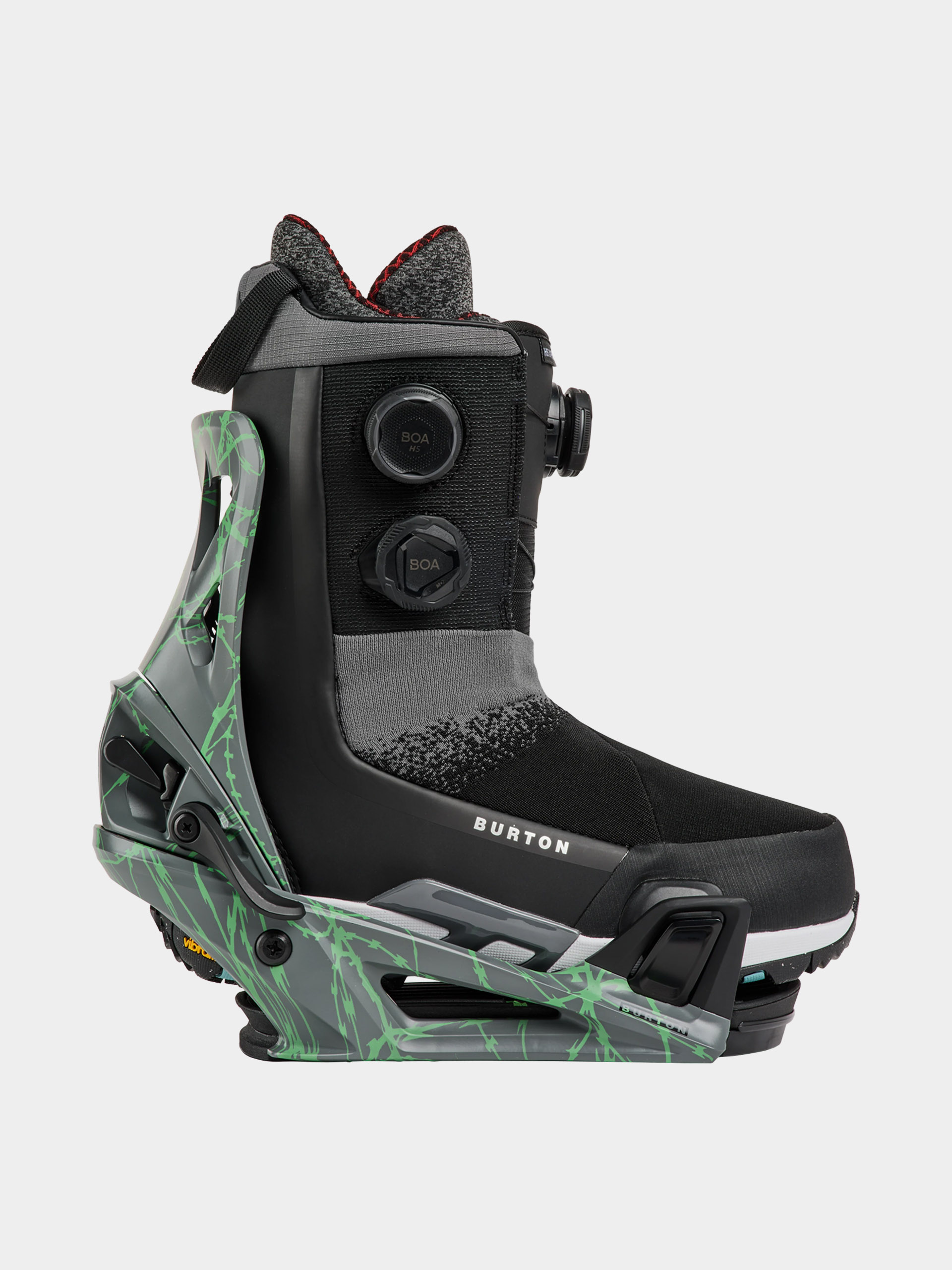 Pánske Snowboardové viazanie Burton Step On Re:Flex (gray/green voltage)