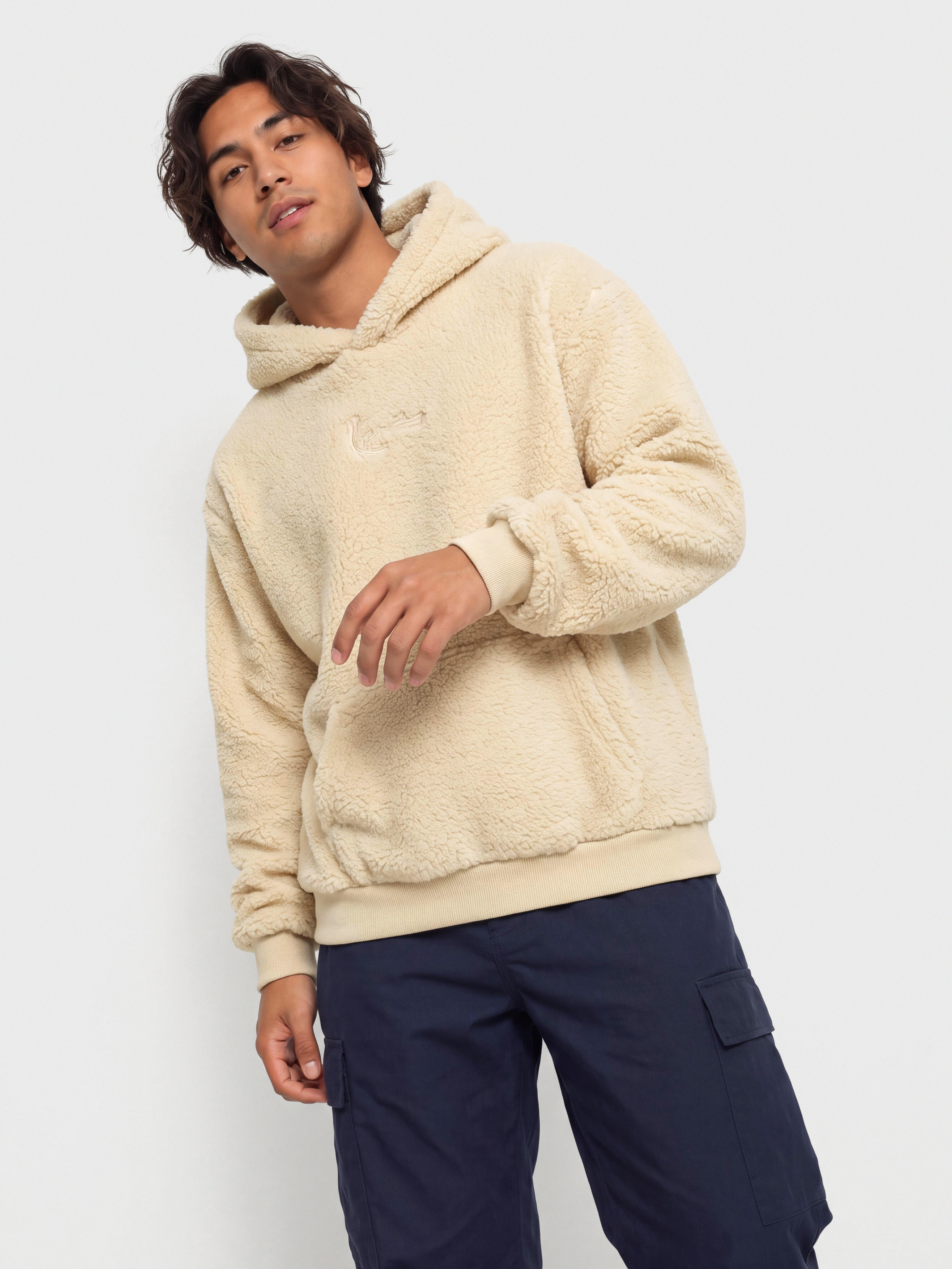 Mikina s kapucňou Karl Kani Signature Essential Teddy OS HD