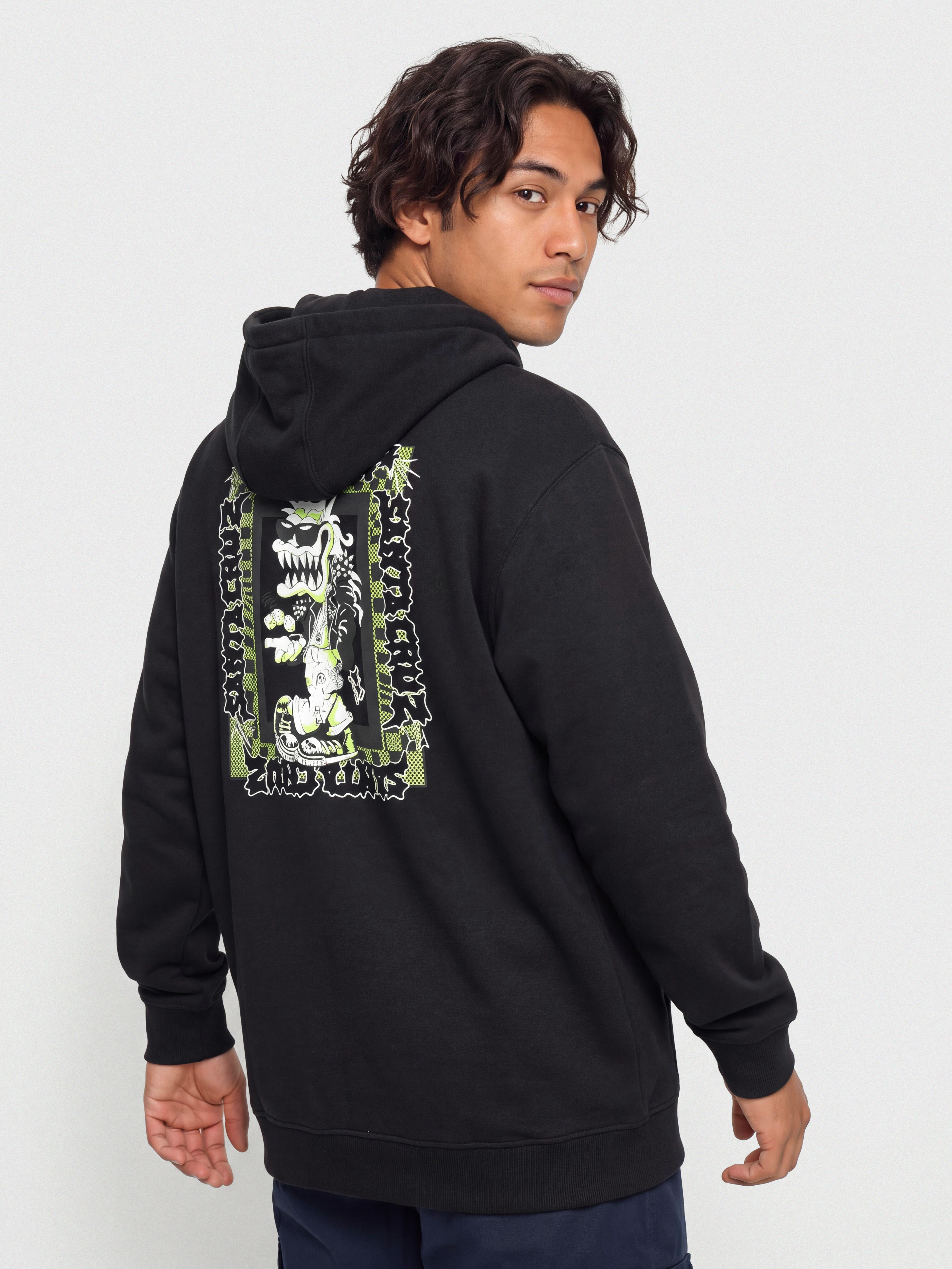 Mikina s kapucňou Santa Cruz Punk Gremlin HD (black)
