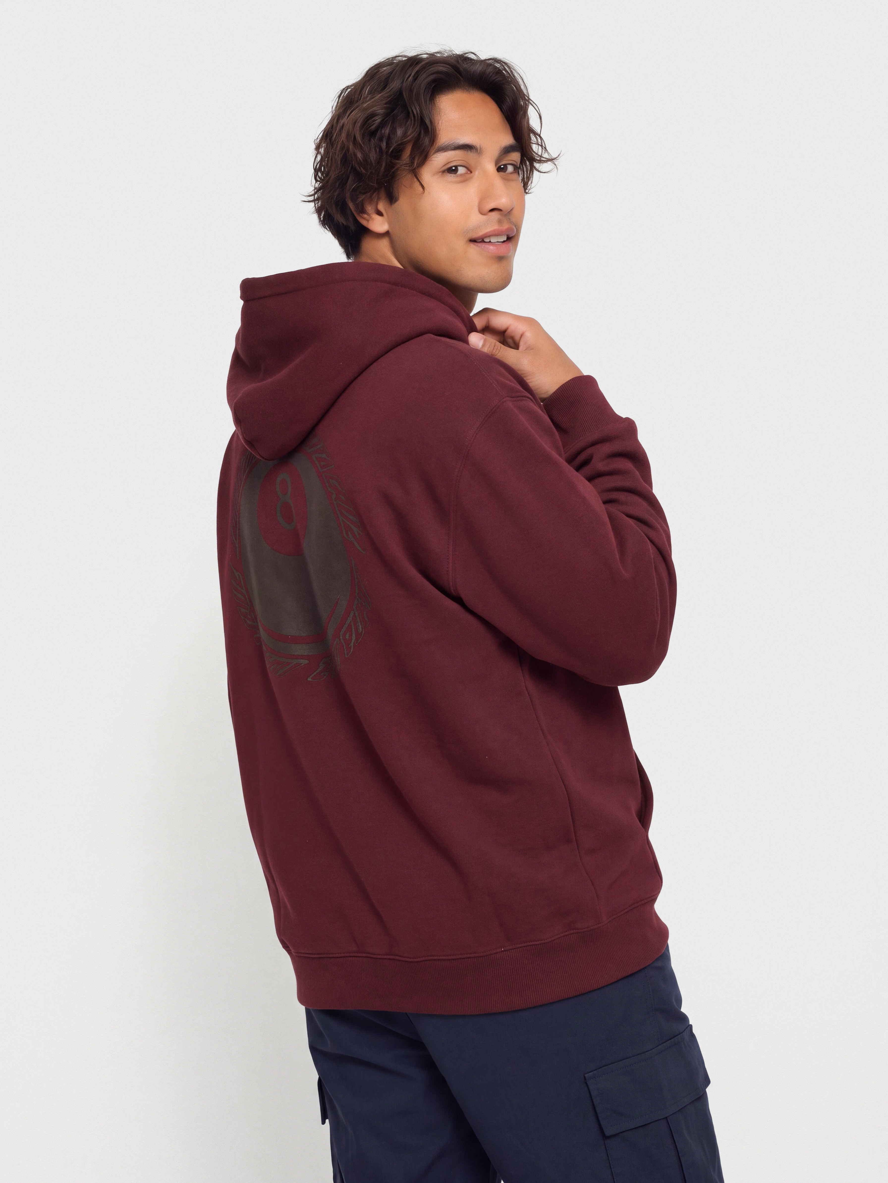 Mikina s kapucu0148ou Santa Cruz Winkowski Hachi Ball HD (dark plum)