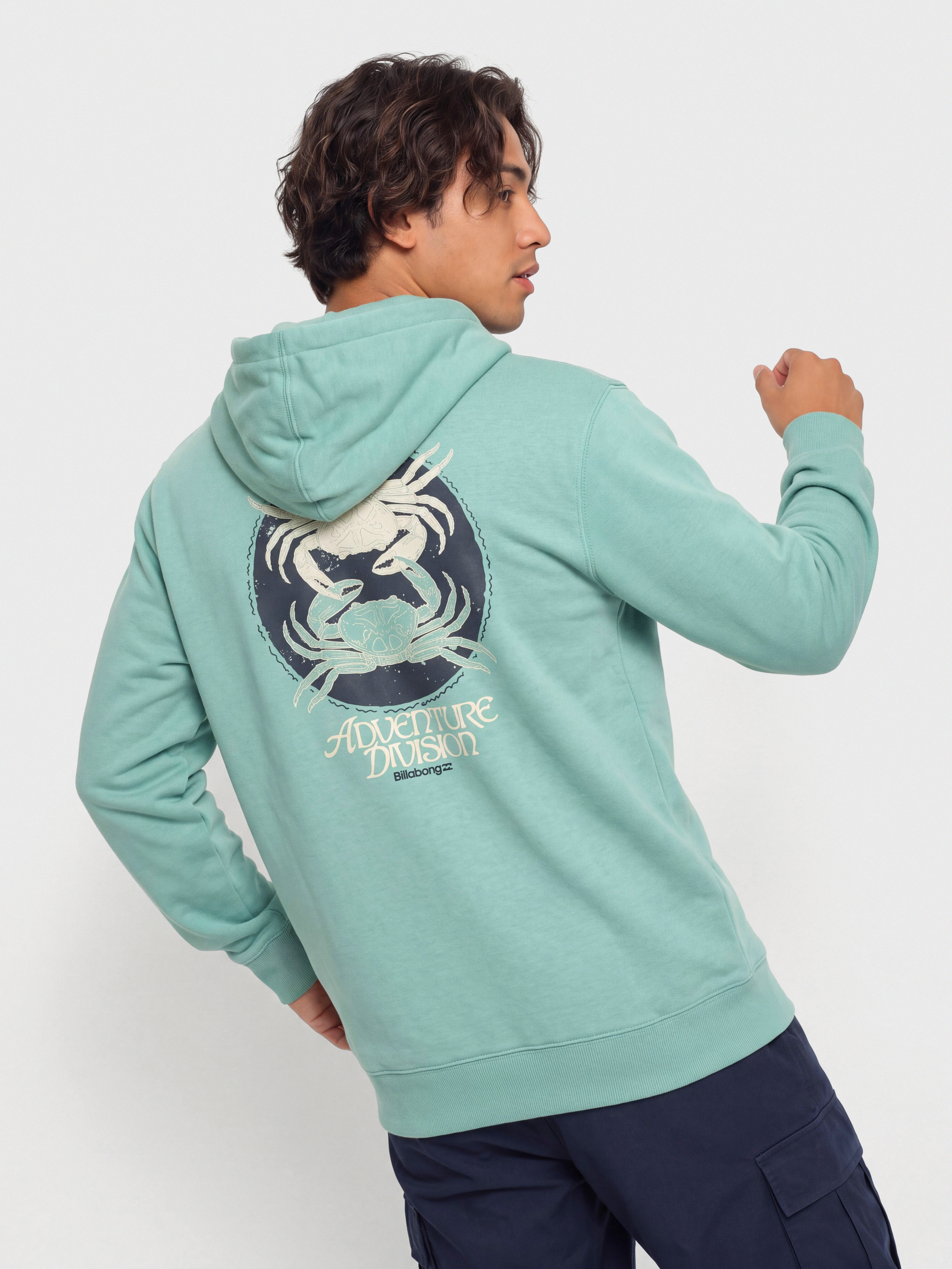 Mikina s kapucňou Billabong Compass HD (jade grey)