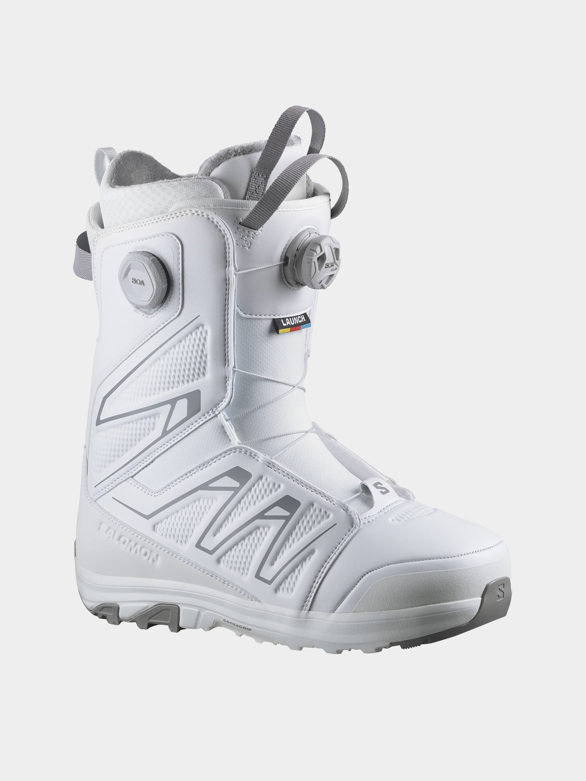 Pánske Obuv na snowboard Salomon Launch Boa Sj (white/white)