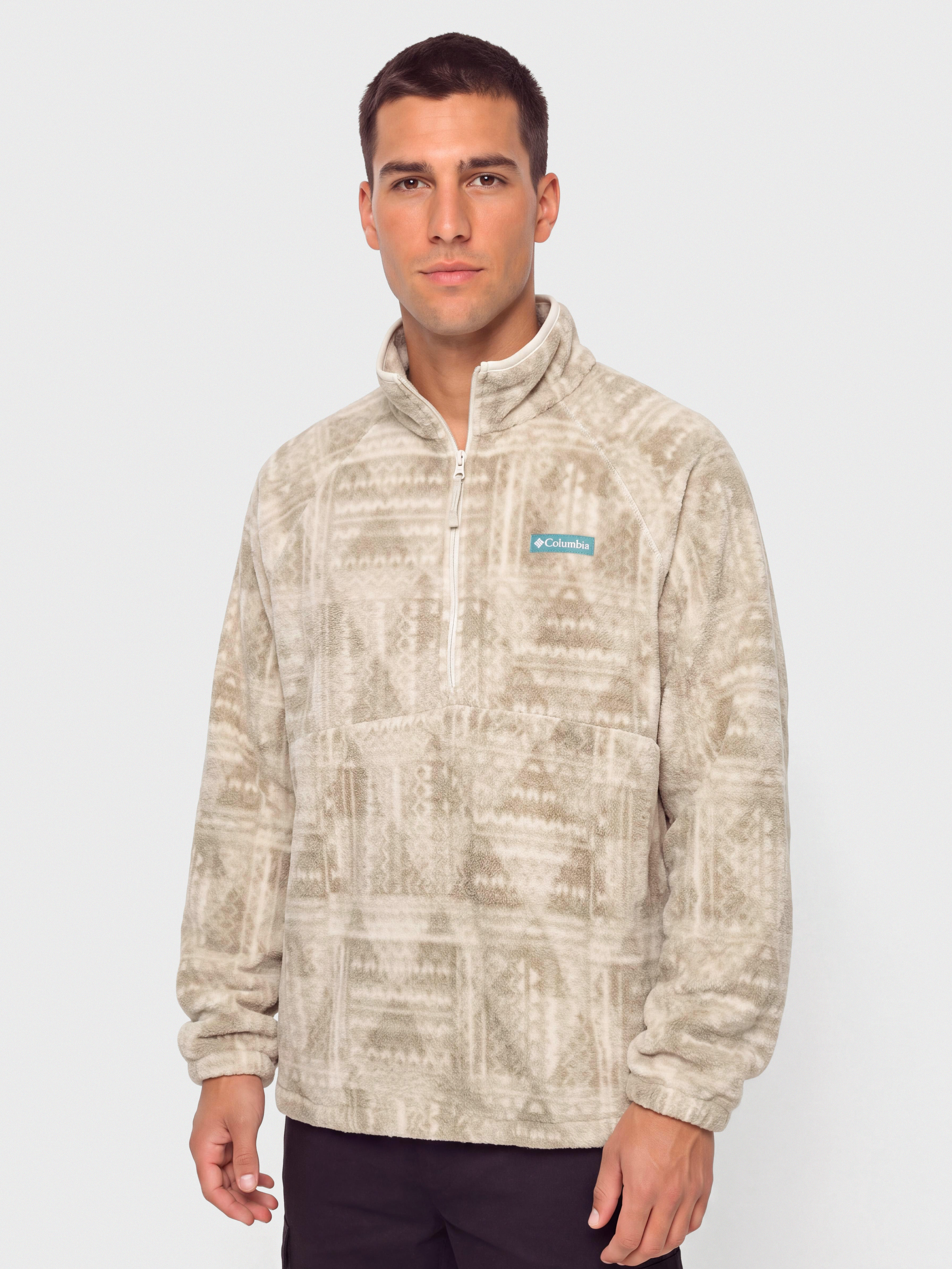 Flísová mikina Columbia Timber Crest MTR Printed Half Zip (dark stone/geomix)