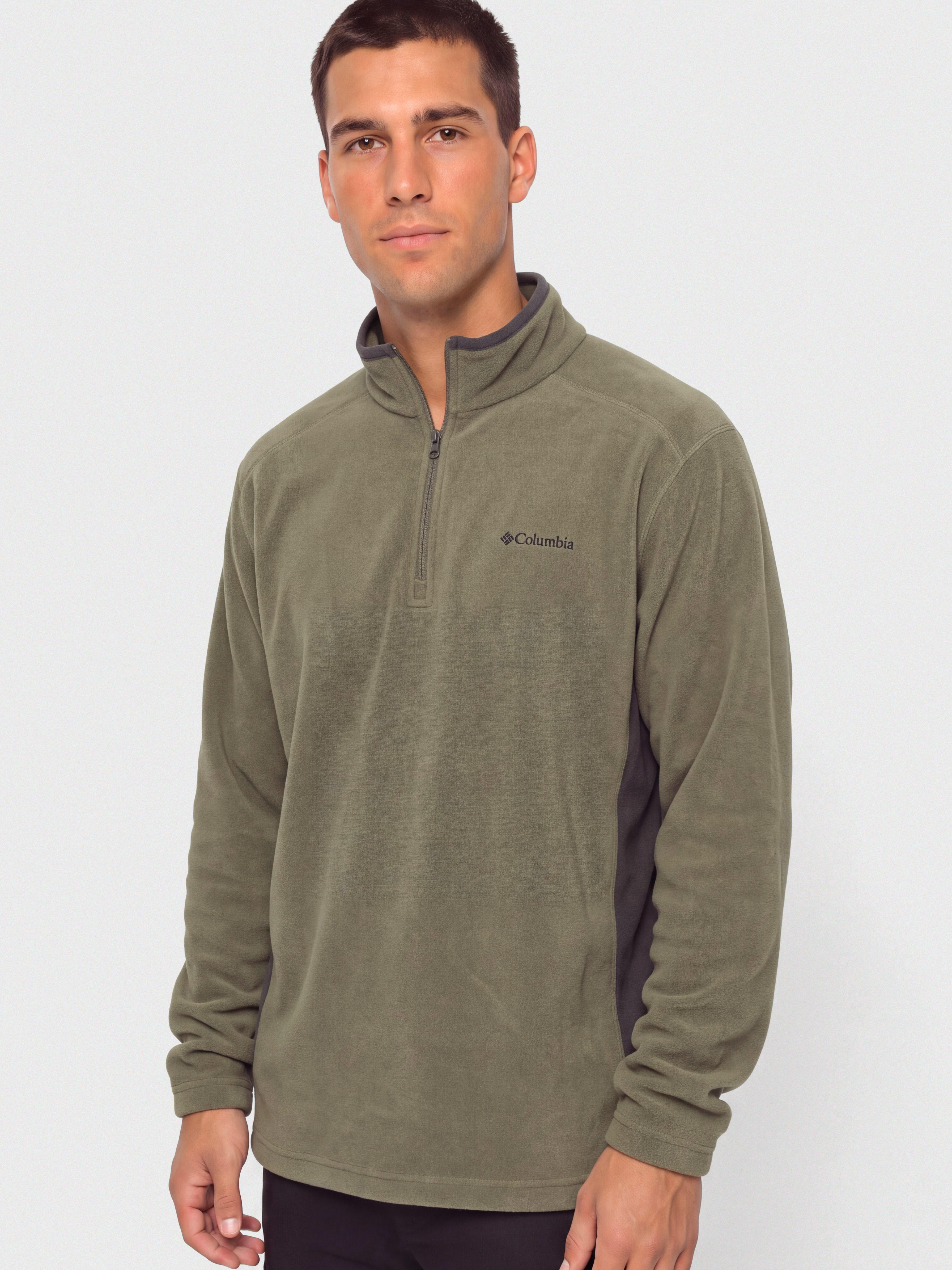 Pánsky Flísová mikina Columbia Klamath Range II Half Zip (stone green/shark)