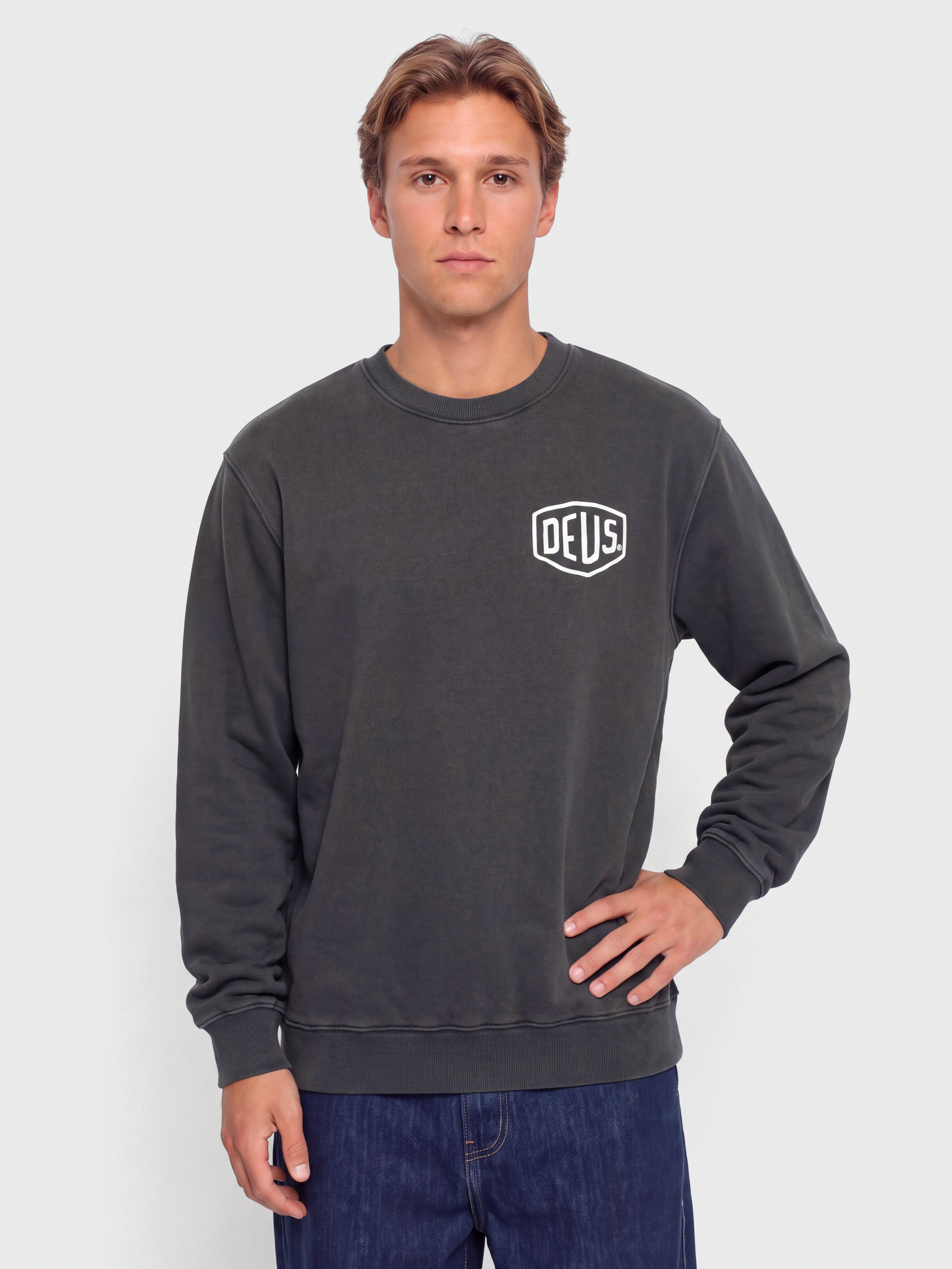 Mikina Deus Ex Machina Shield Gd Crew (black)