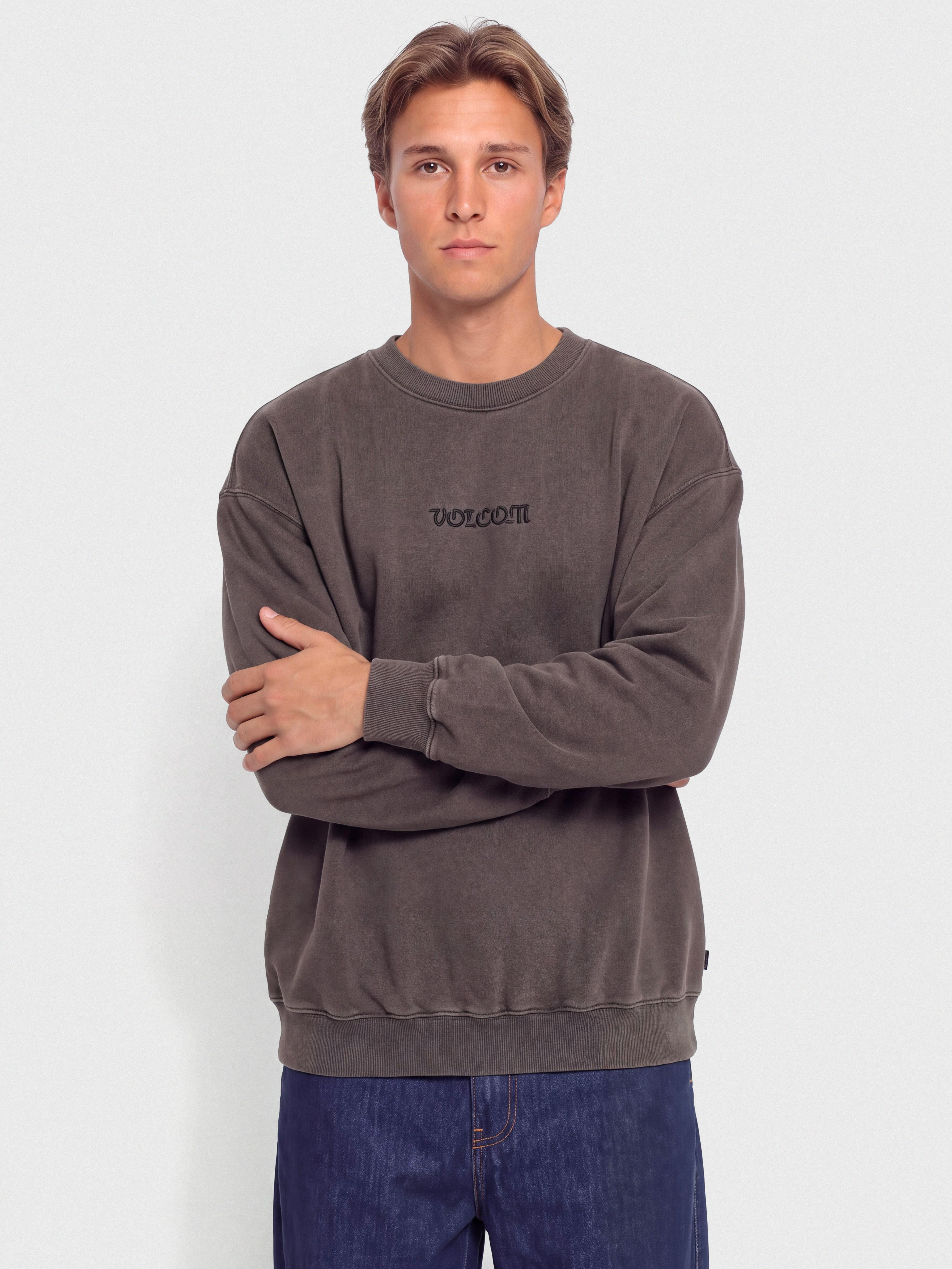 Mikina Volcom Big Stone Crew (raisin)
