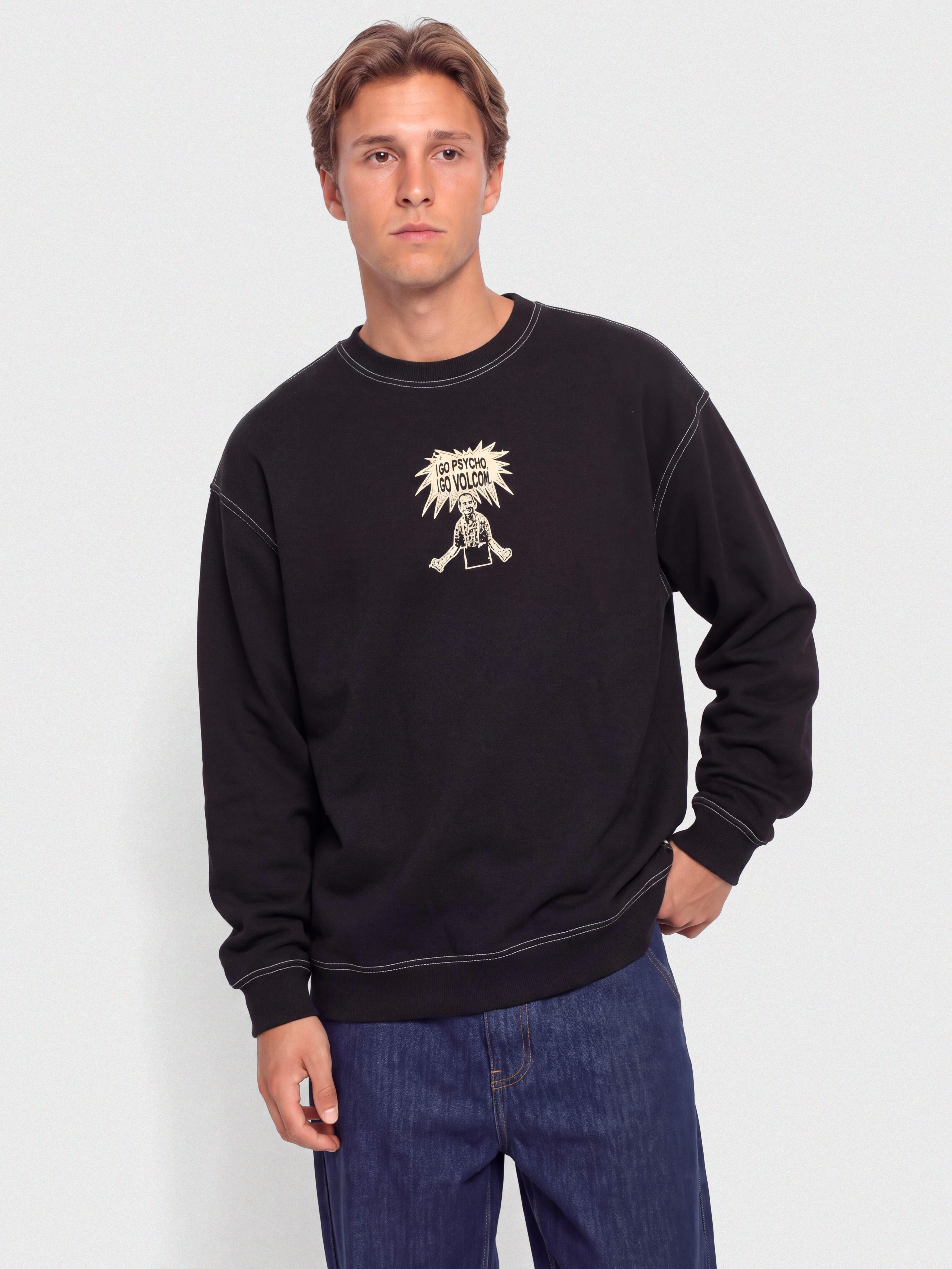 Mikina Volcom I Go Psycho (black)