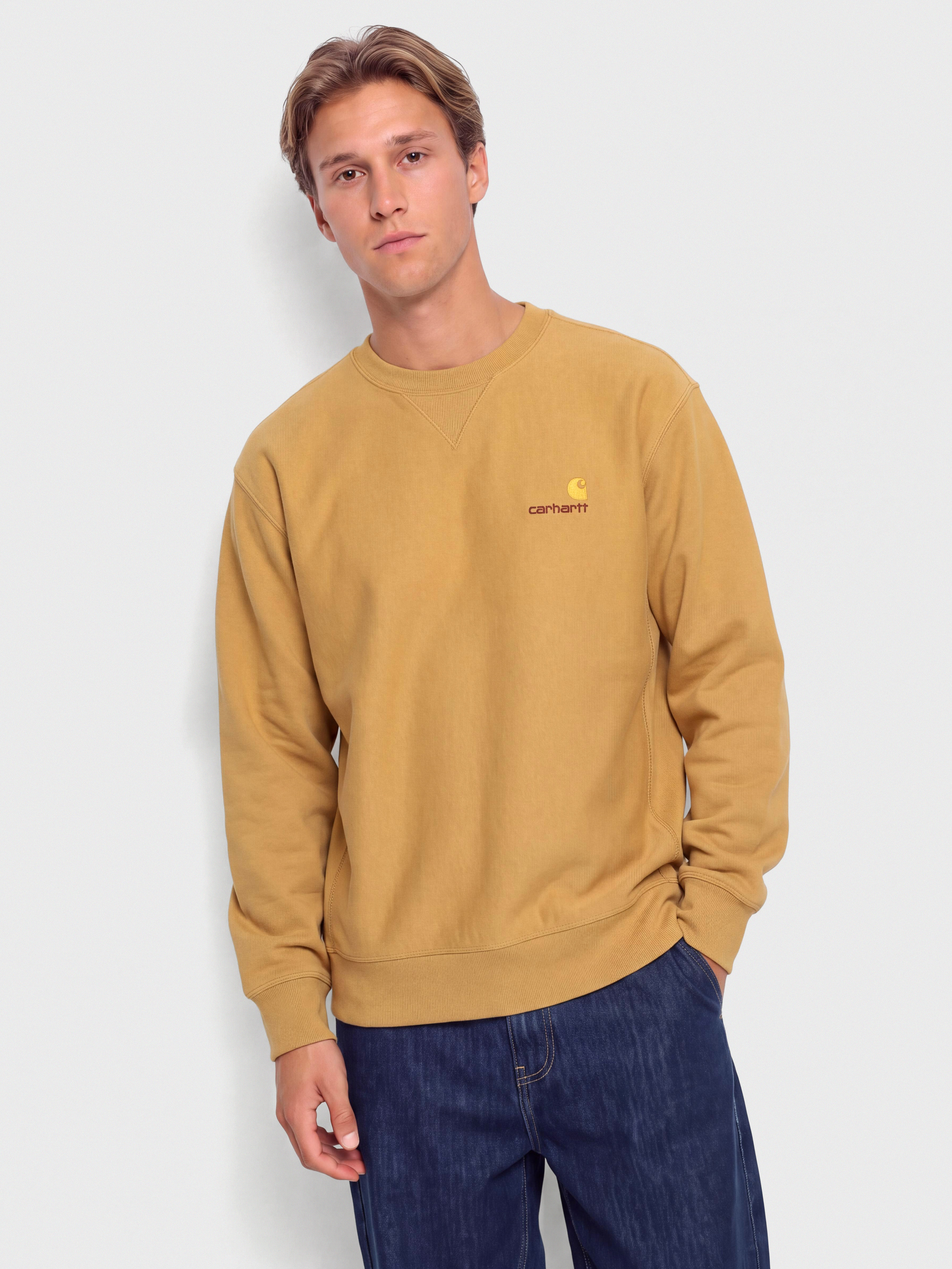 Mikina Carhartt WIP American Script (wip dusty h)